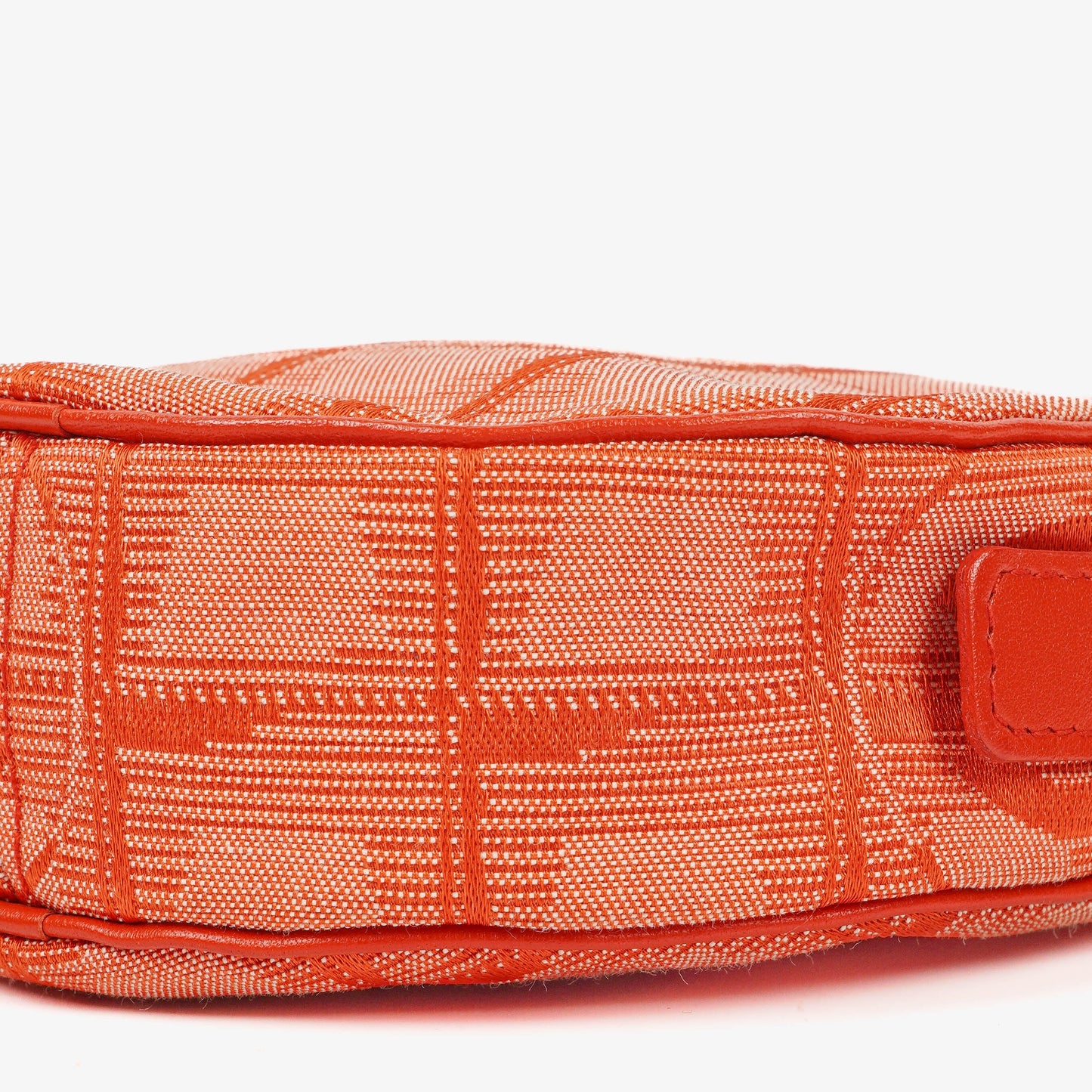 Chanel Red Nylon Round Travel Pouch
