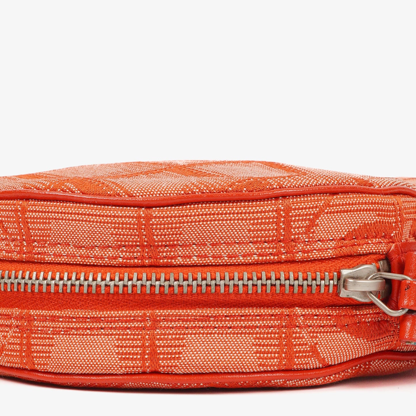 Chanel Red Nylon Round Travel Pouch