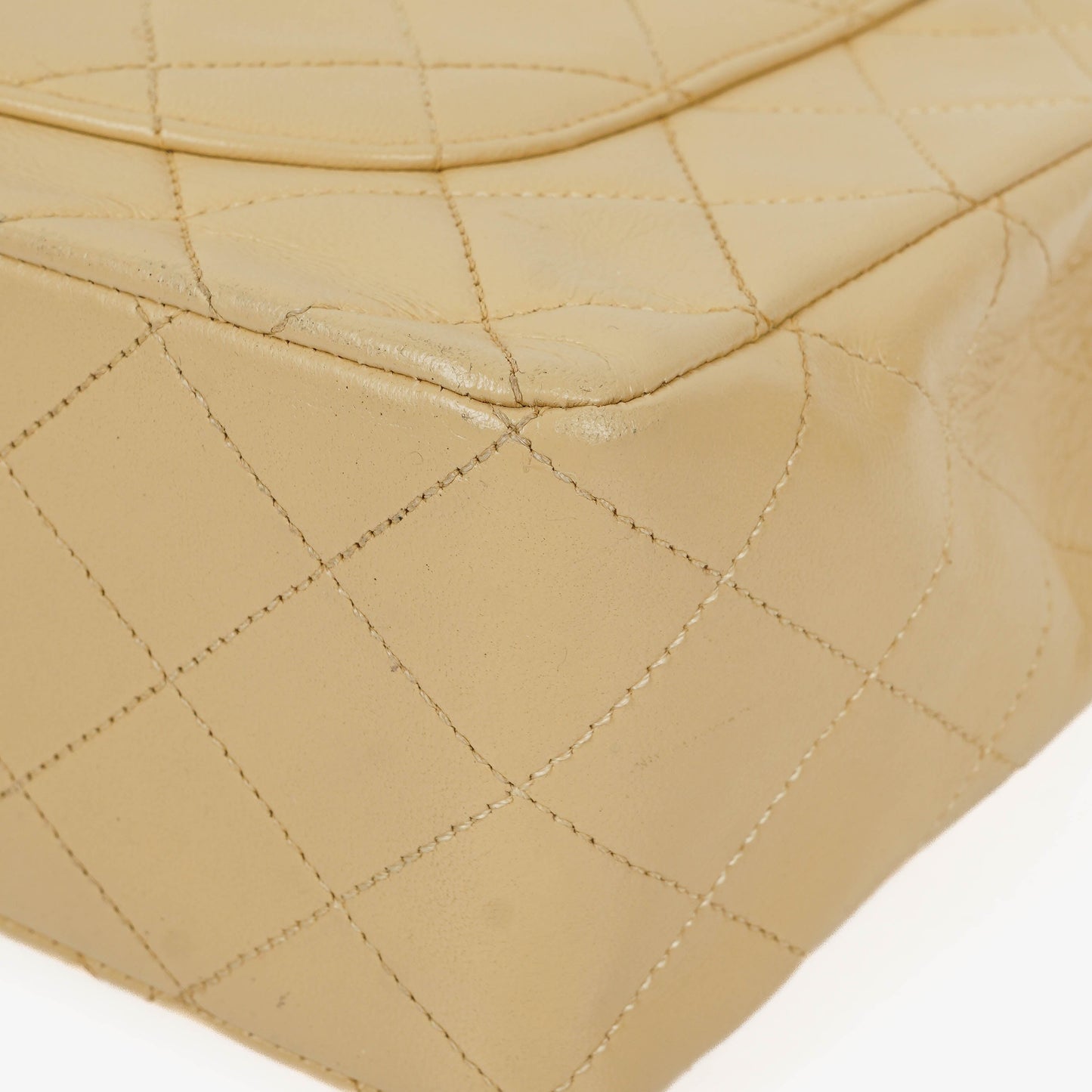 Chanel Classic Single Flap Bag Neutral Beige Quilted Lambskin 24K Gold-Plated Hardware