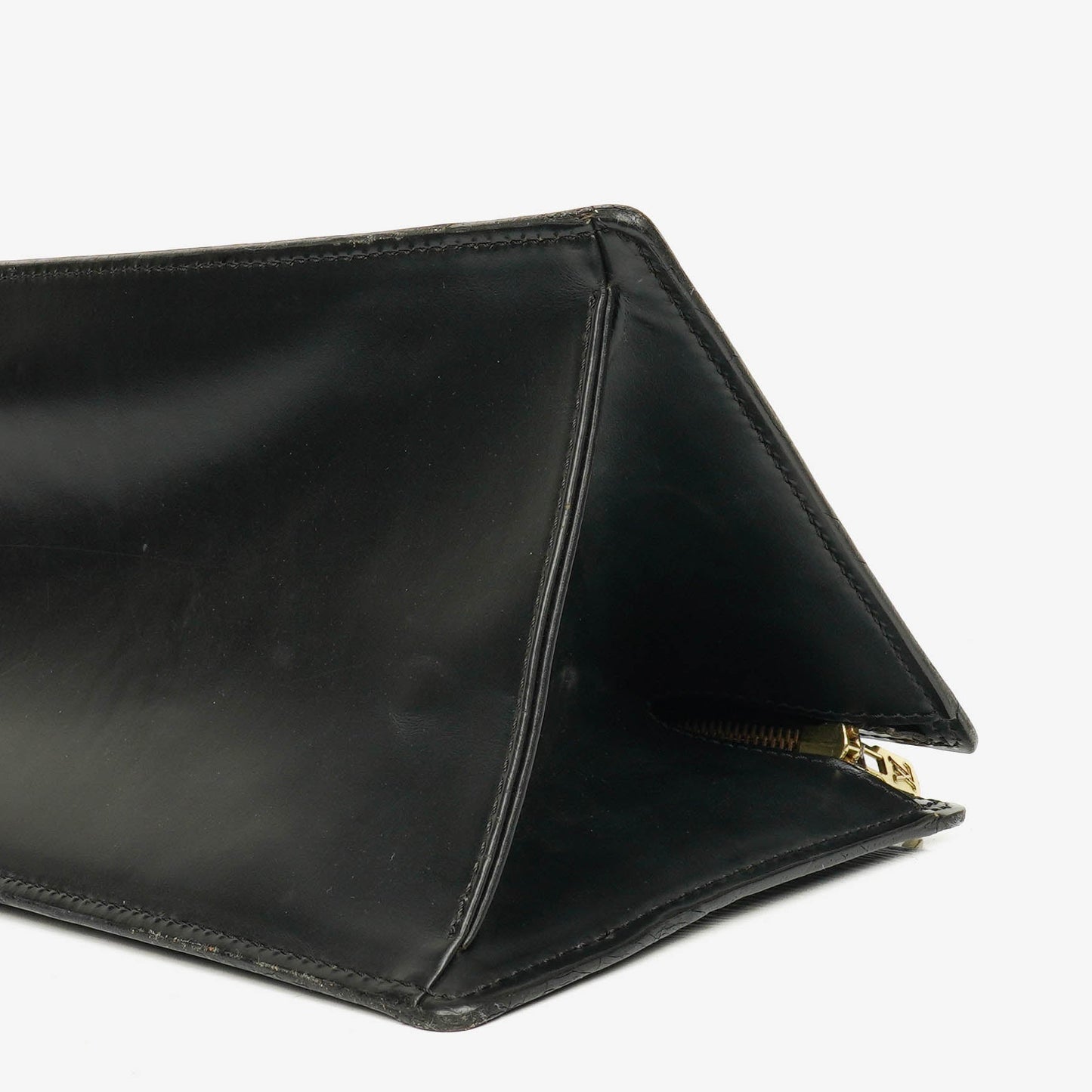 Louis Vuitton Black EPI Leather Sac Triangle Bag