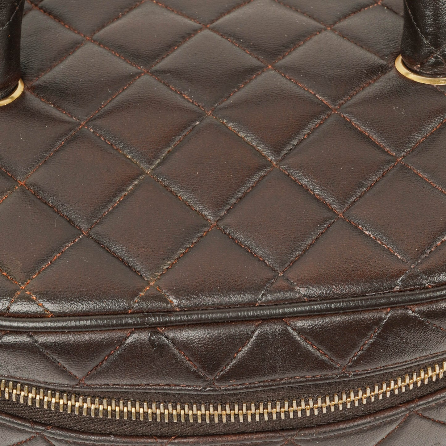 Chanel Brown Leather Vanity Case