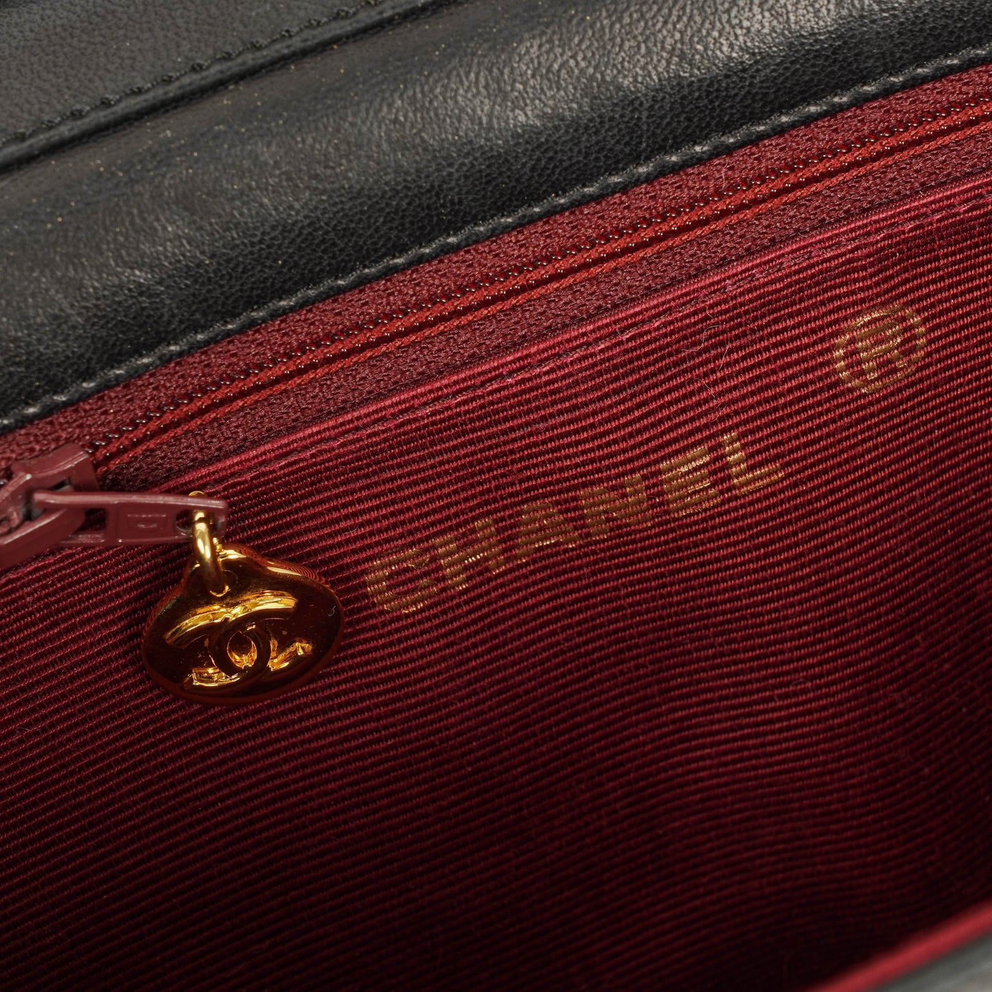 Chanel Small Half-Moon Flap Bag Black Quilted Lambskin