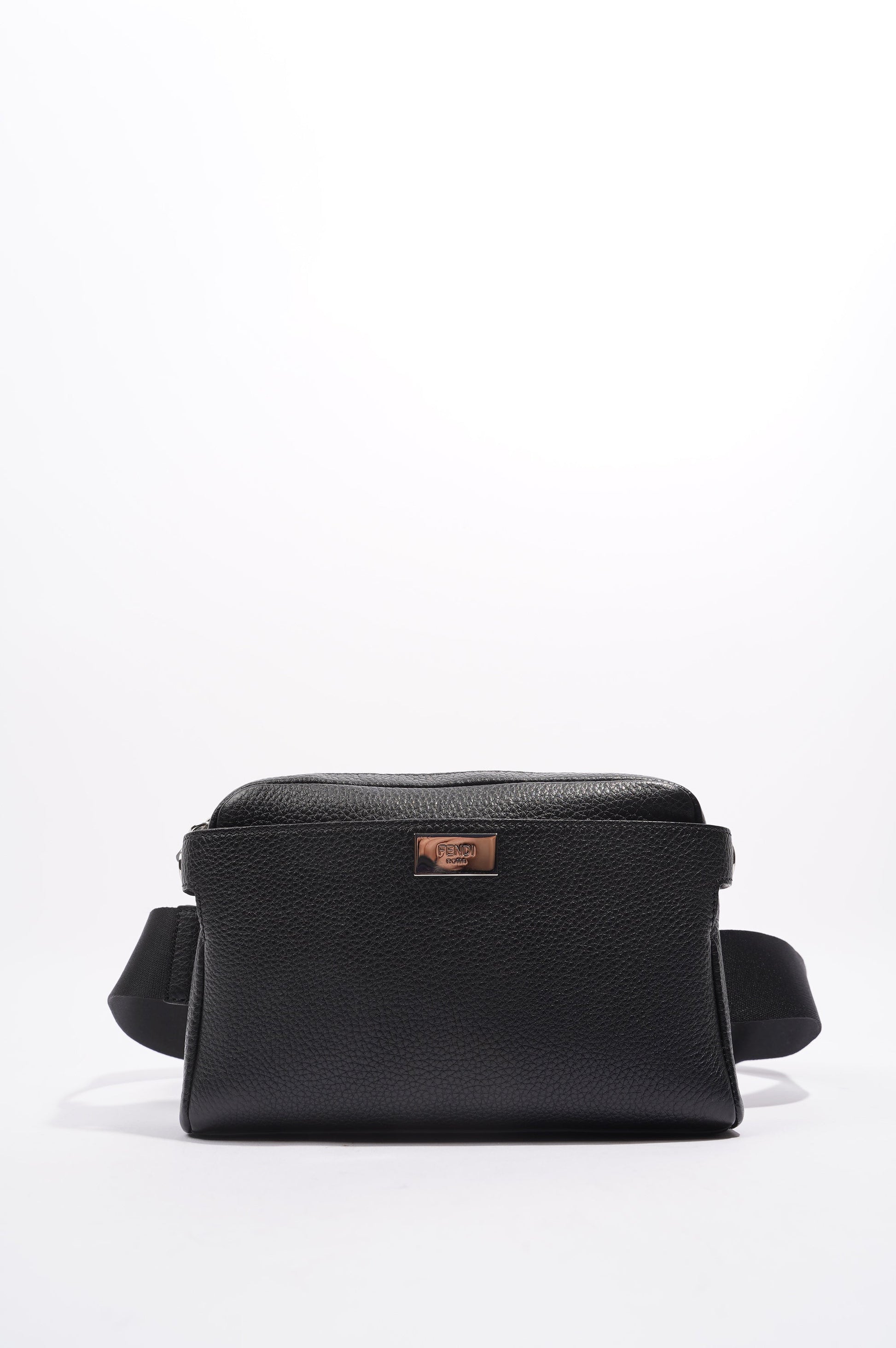 Fendi Mens Peakaboo Bum Bag Black Leather