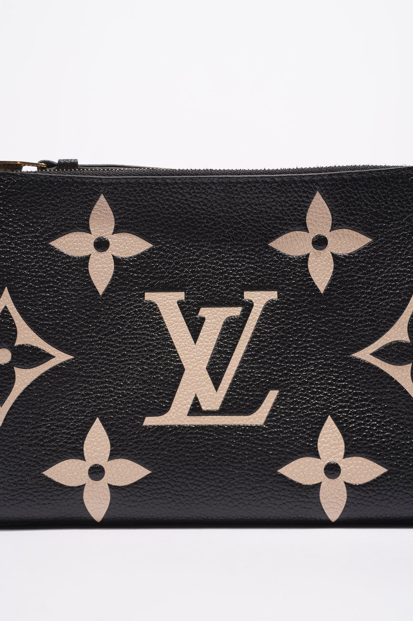 Louis Vuitton Double Pochette Zip on Strap Empreinte Monogram Leather