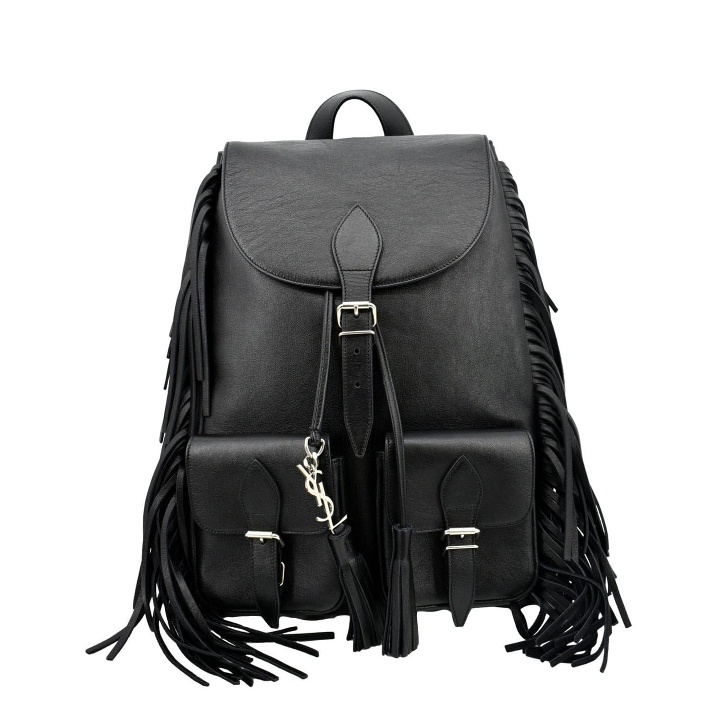 Saint Laurent Leather Black Backpack Style 2