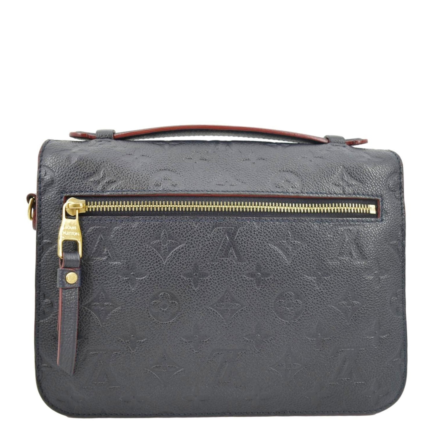 LOUIS VUITTON Metis Pochette Empreinte Leather Crossbody Bag Navy Blue