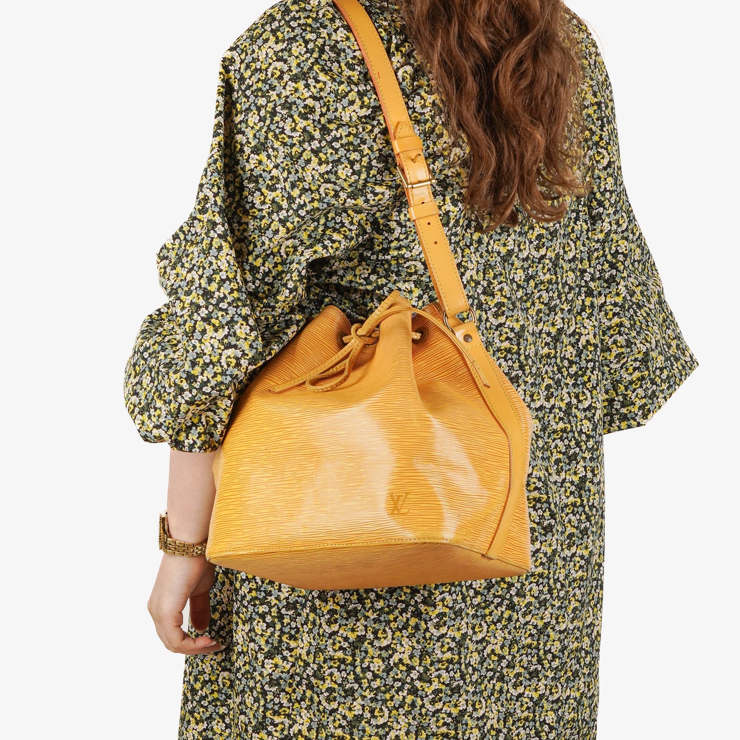 Louis Vuitton Petit Noe Yellow EPI Leather Shoulder Bag