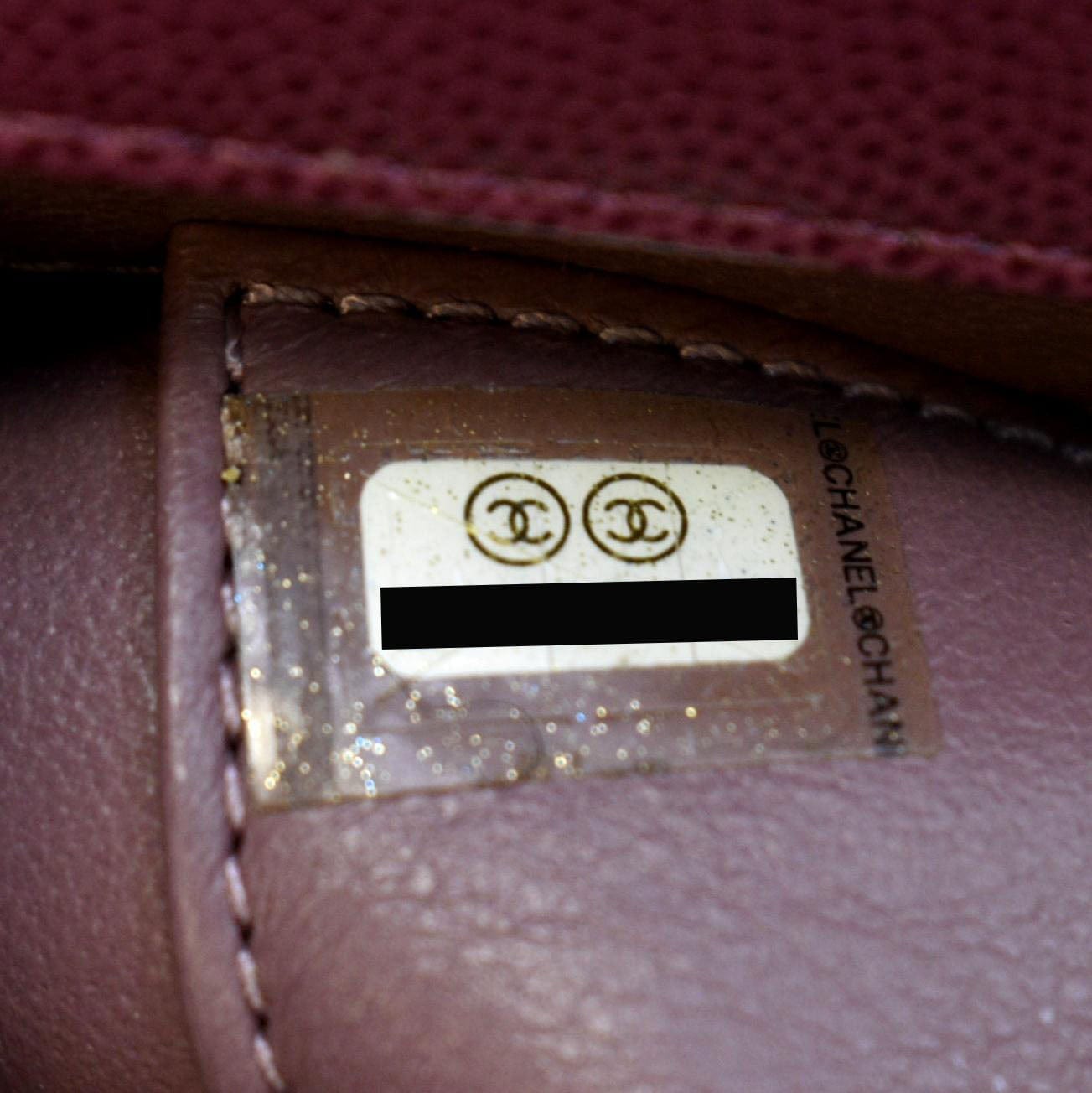 CHANEL Business Affinity Medium Flap Quilted Caviar Shoulder Bag Burgundy