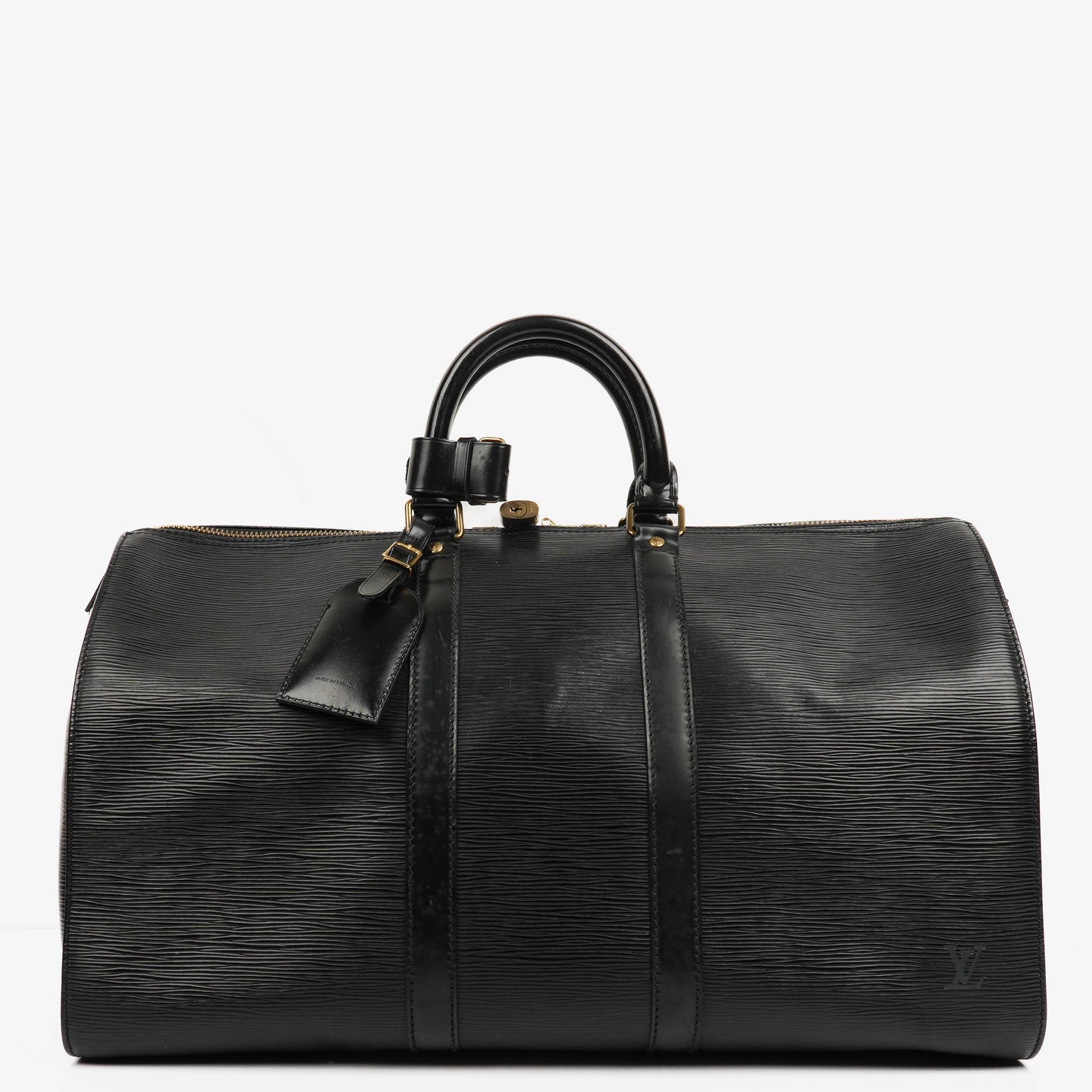 Louis Vuitton Keepall 45 Black EPI Leather Travel Bag