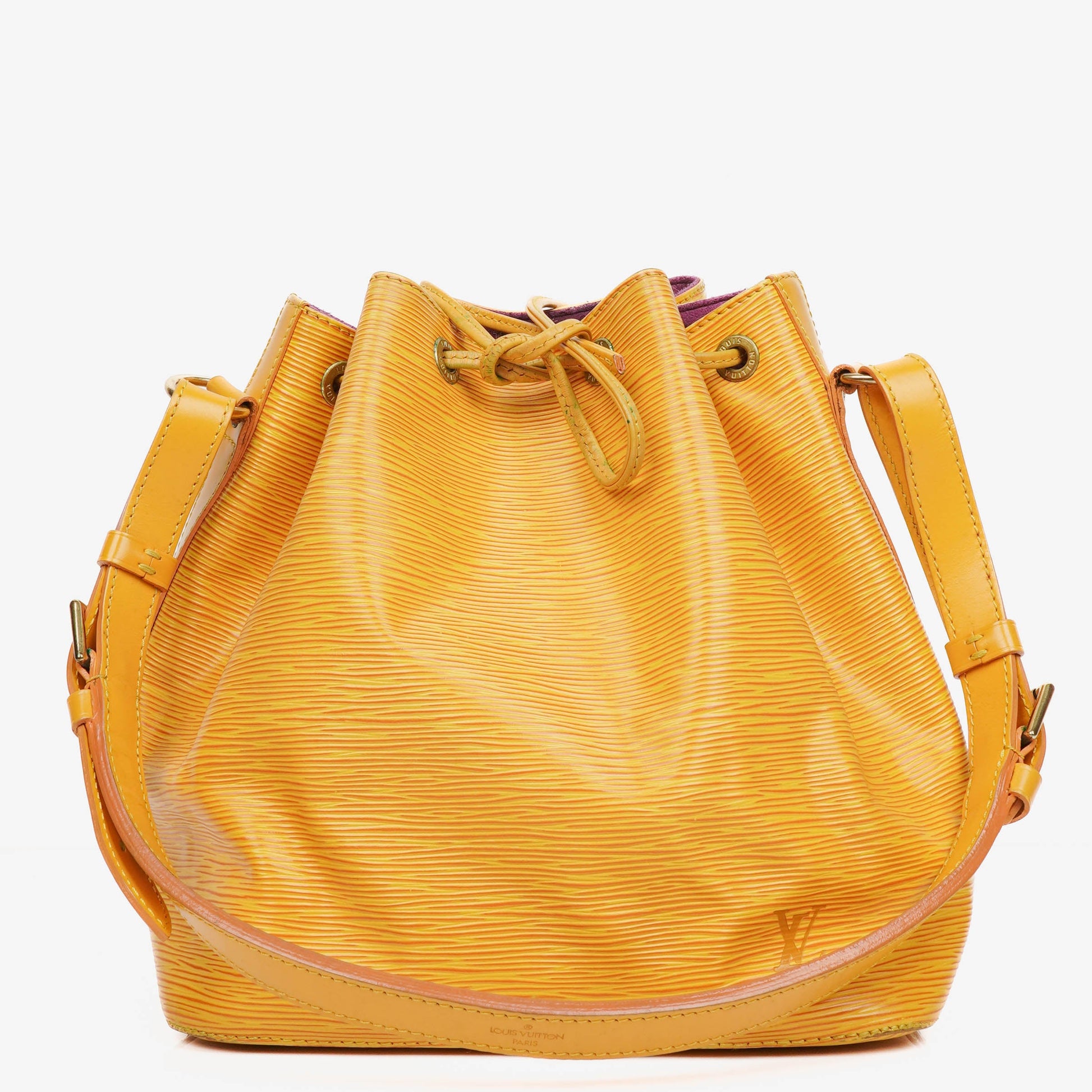 Louis Vuitton Petit Noe Yellow EPI Leather Shoulder Bag