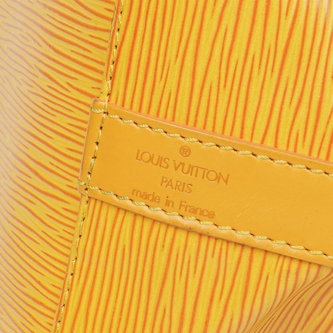 Louis Vuitton Petit Noe Yellow EPI Leather Shoulder Bag