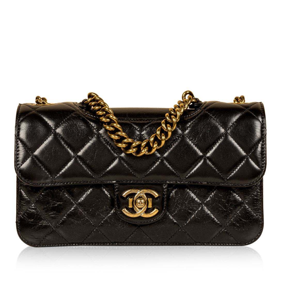 Chanel Classic Flap Caviar Black Shoulder Bag Style 145