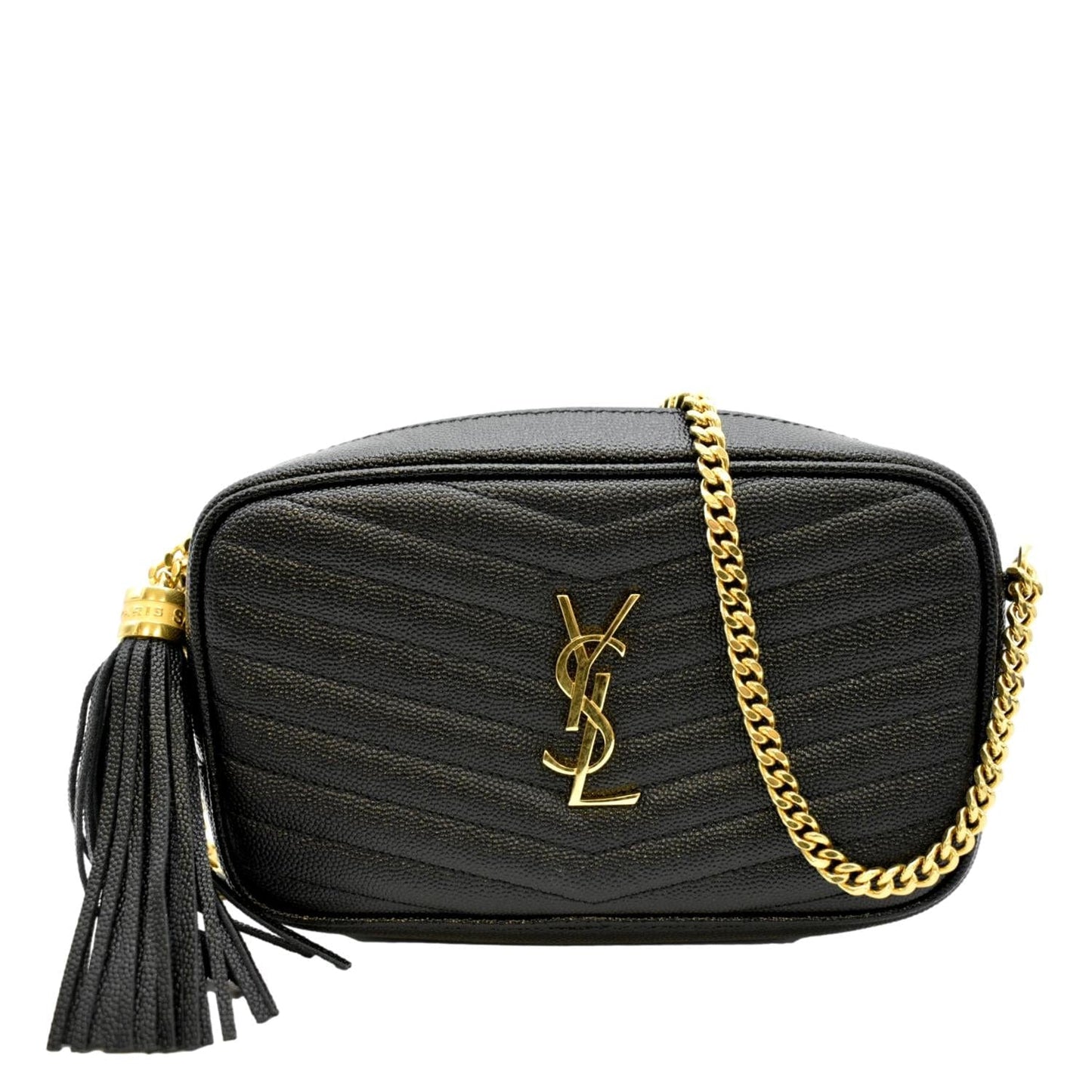 Saint Laurent Lou Leather Black Crossbody Style 24