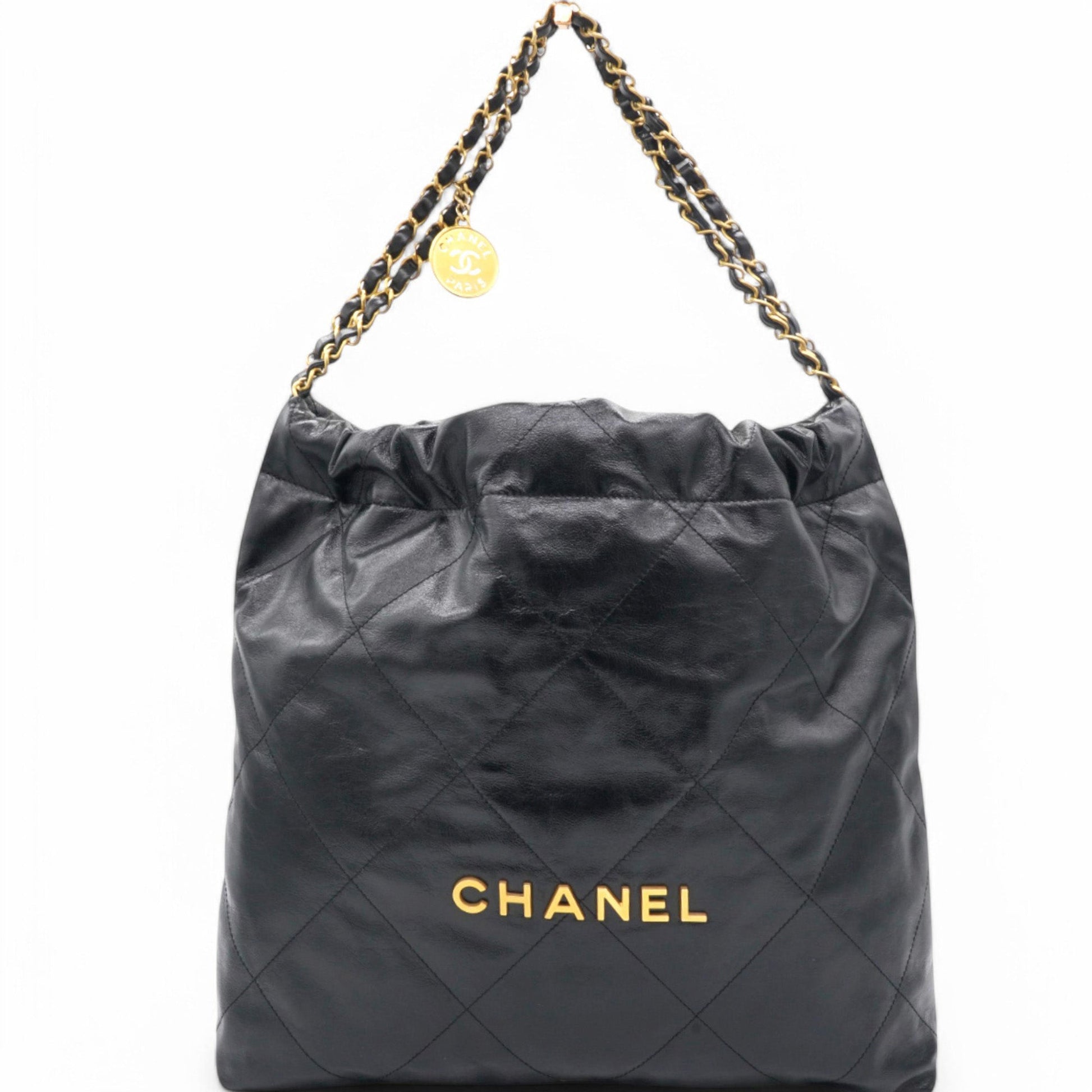 Chanel Shiny Quilted 22 Handbag - Rovelle Bags