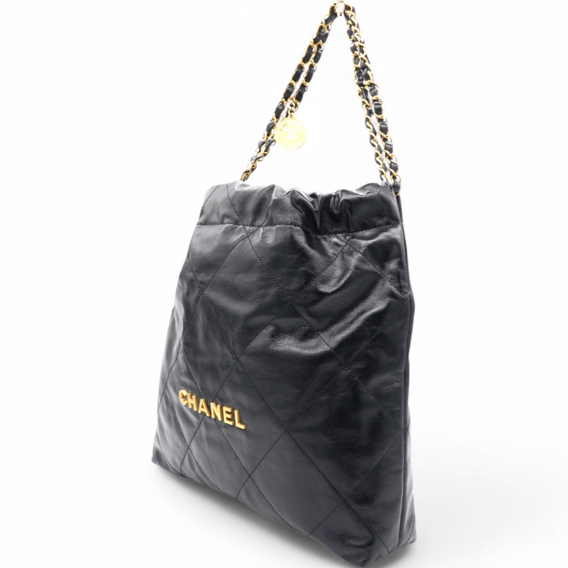 Chanel Shiny Quilted 22 Handbag - Rovelle Bags
