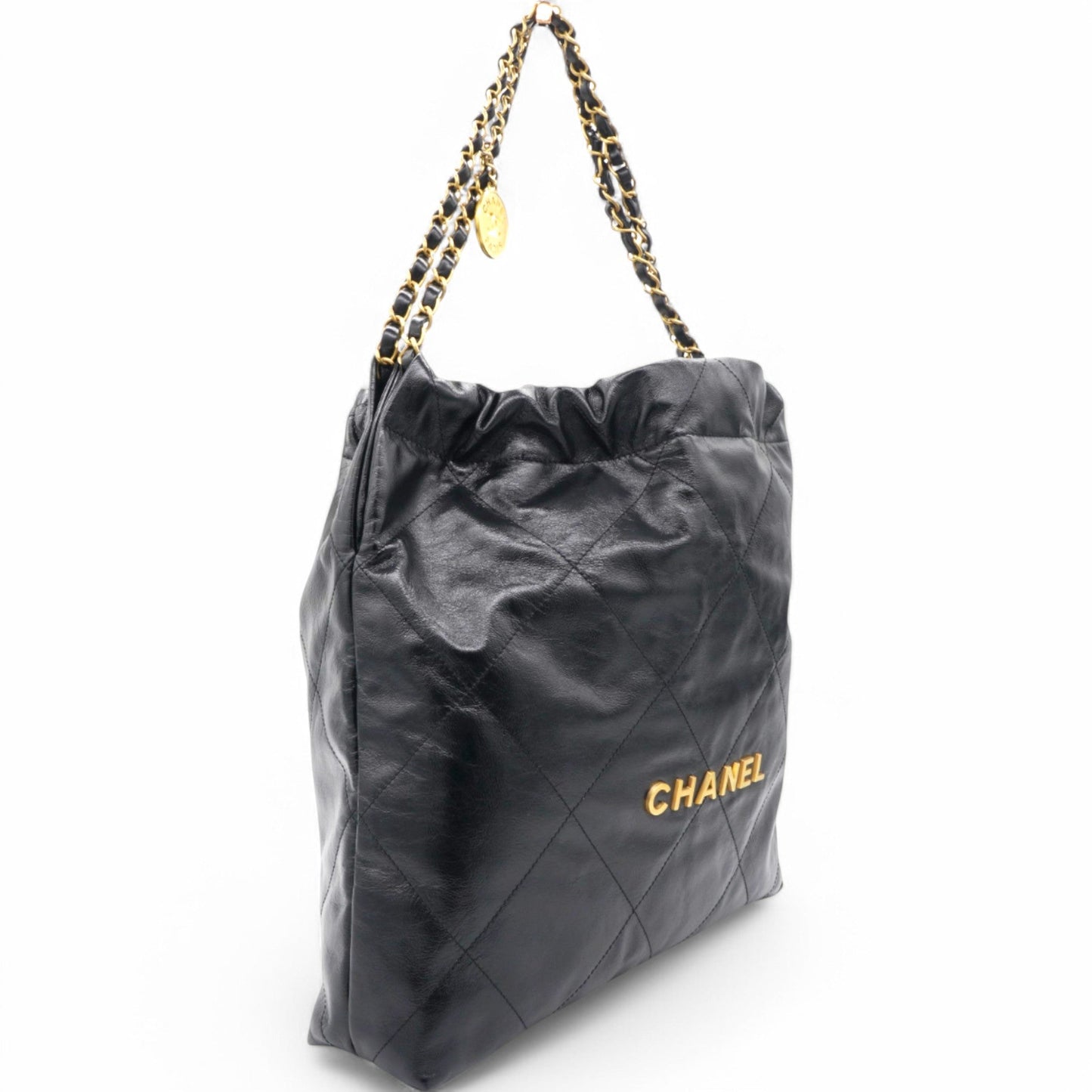 Chanel Shiny Quilted 22 Handbag - Rovelle Bags