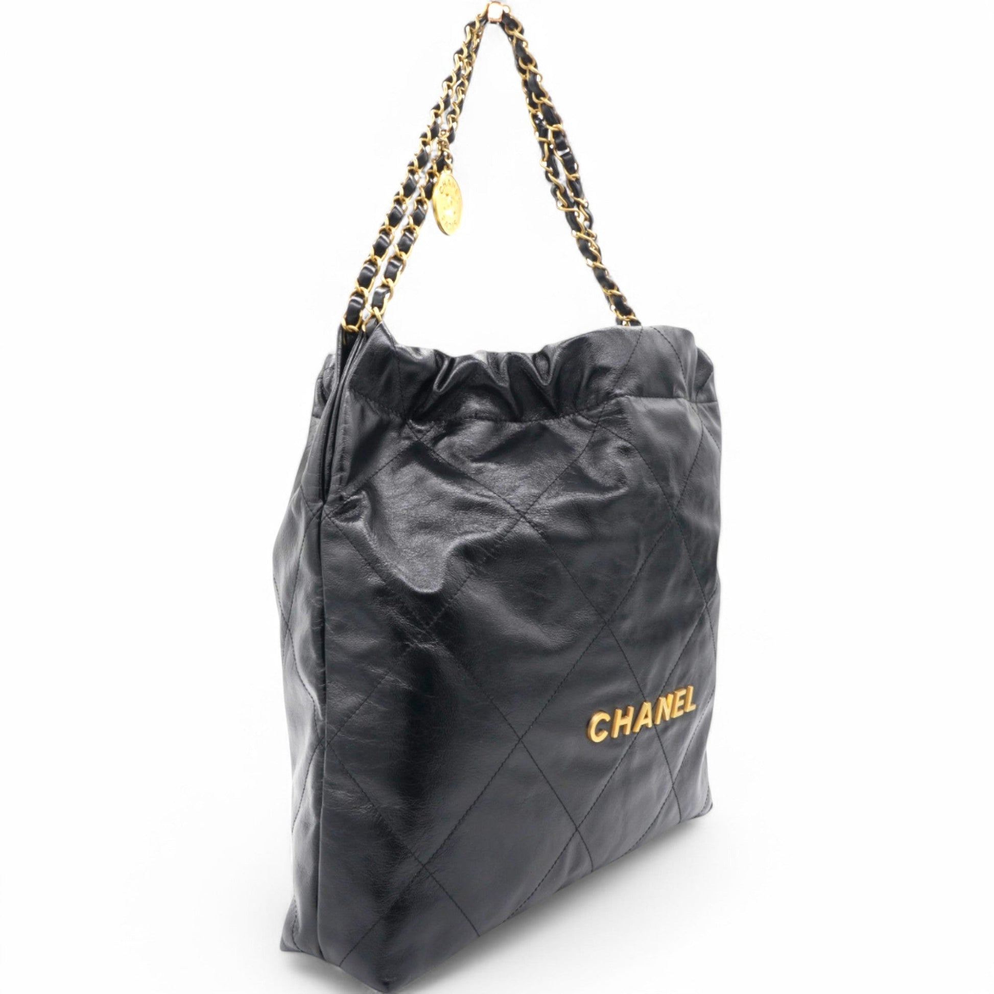Chanel Shiny Quilted 22 Handbag - Rovelle Bags