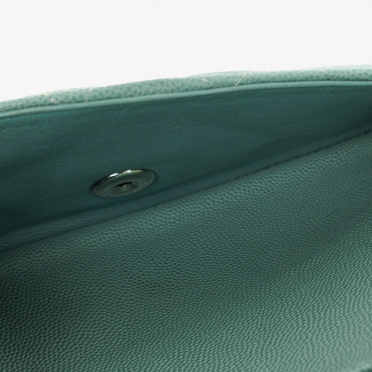 Chanel Medium Double Flap Bag Blue Quilted Caviar Leather With Silver-Tone Hardware