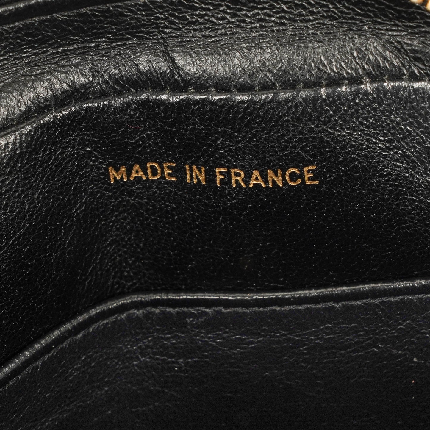 Chanel  Front Pocket Camera Bag Black Quilted Leather With 24K Gold-Plated Hardware