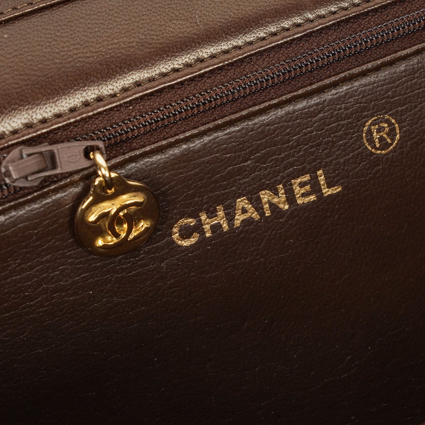 Chanel Classic Full Flap Bag Brown Quilted Lambskin 24K Gold-Plated Hardware