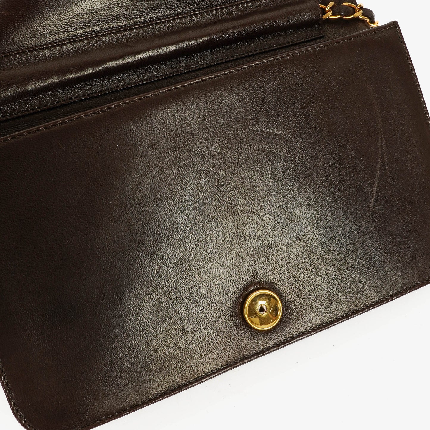 Chanel Classic Full Flap Bag Brown Quilted Lambskin 24K Gold-Plated Hardware