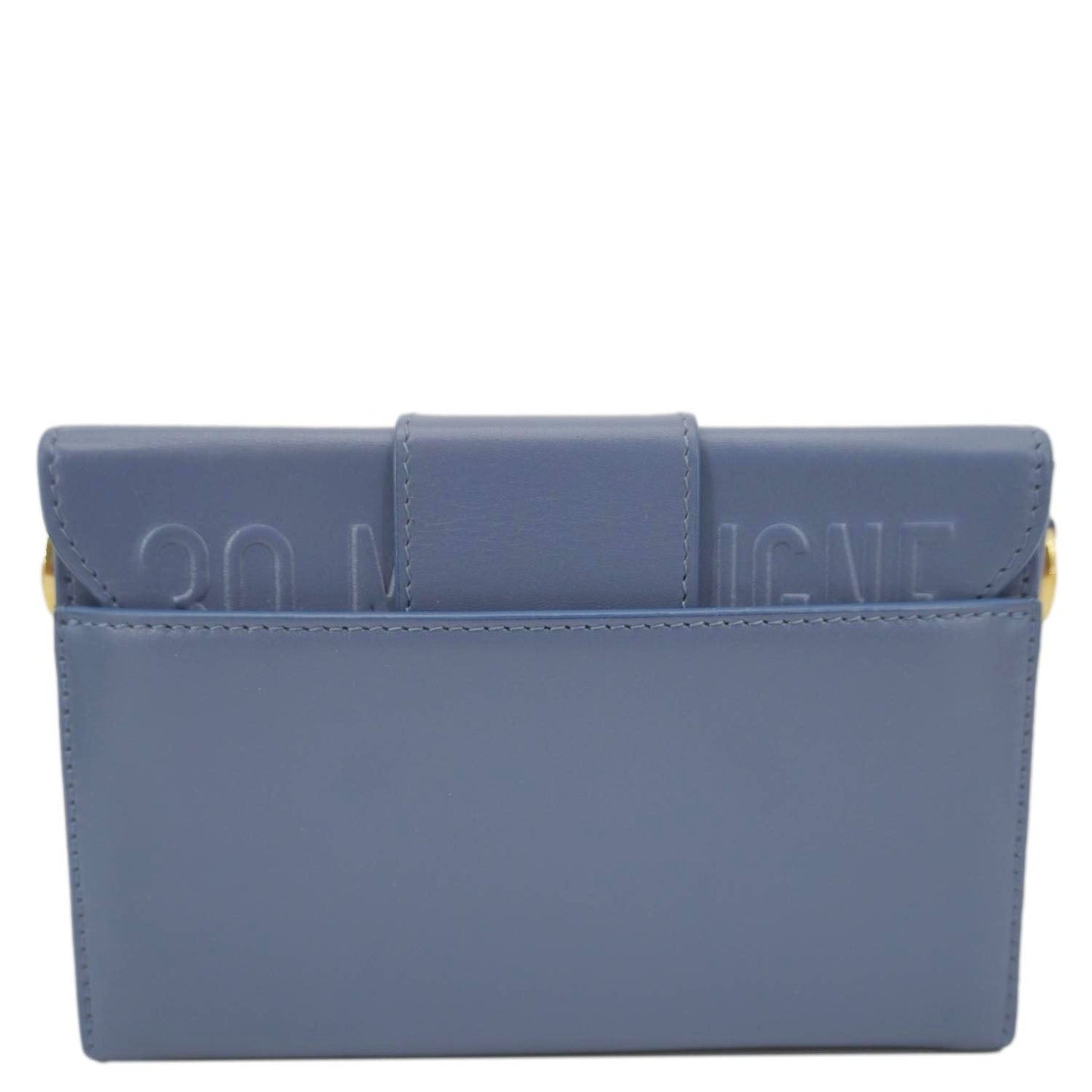 CHRISTIAN DIOR 30 Montaigne Flap Leather Crossbody Bag Blue