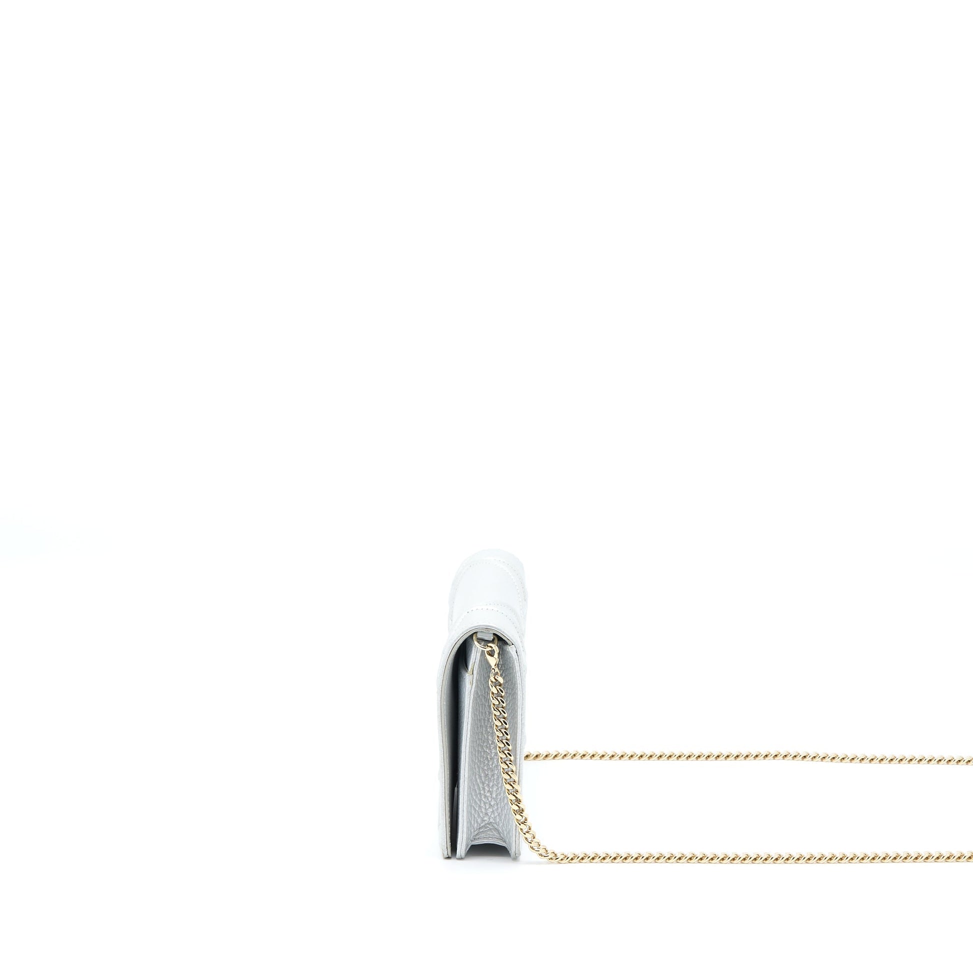 Dior Diorama Wallet on Chain Calfskin Silver