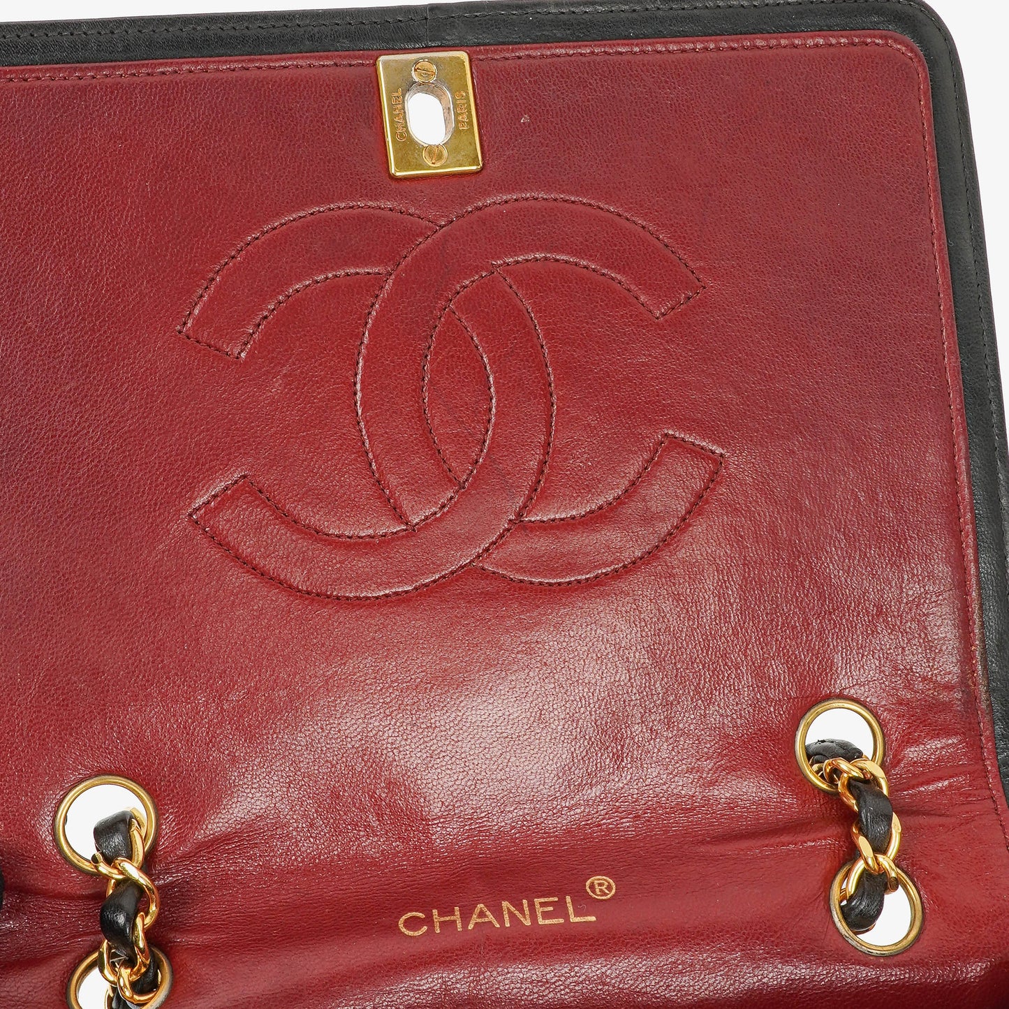 Chanel Full Flap Bag Black Quilted Lambskin 24K Gold-Plated Hardware
