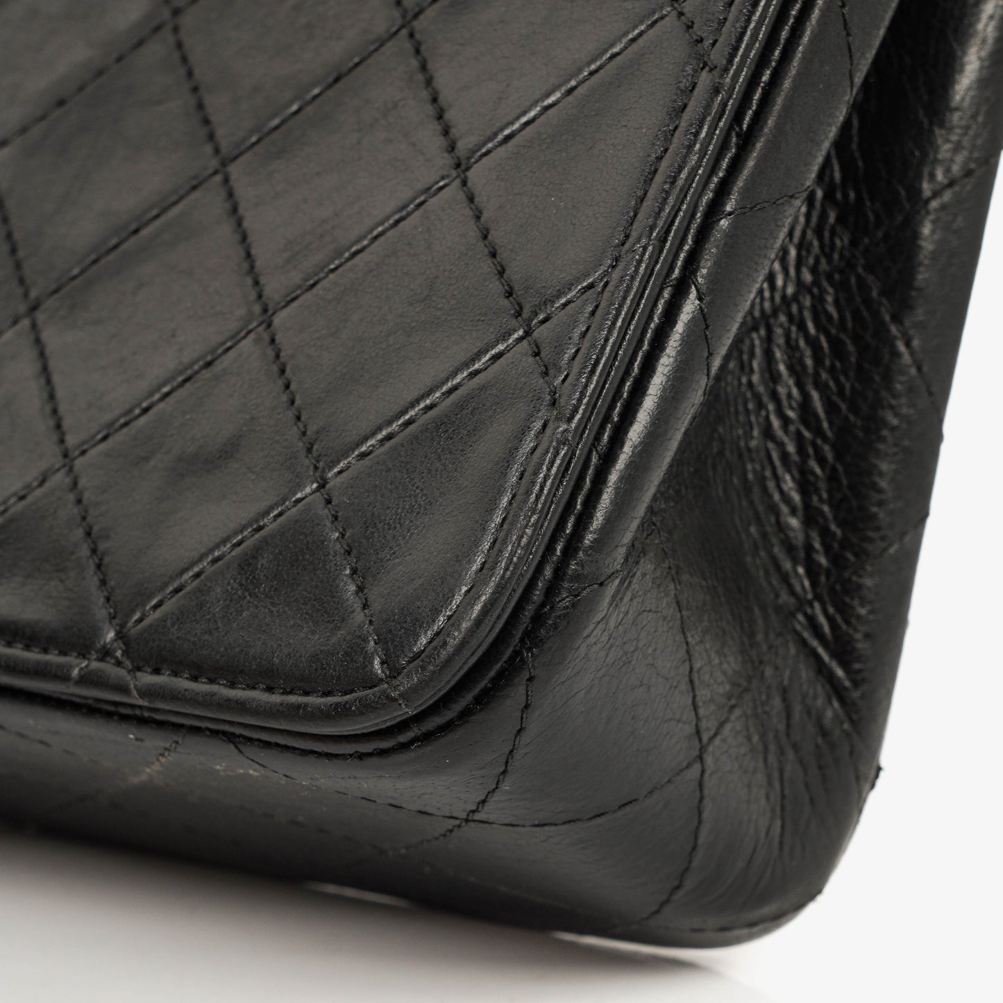 Chanel Full Flap Bag Black Quilted Lambskin 24K Gold-Plated Hardware