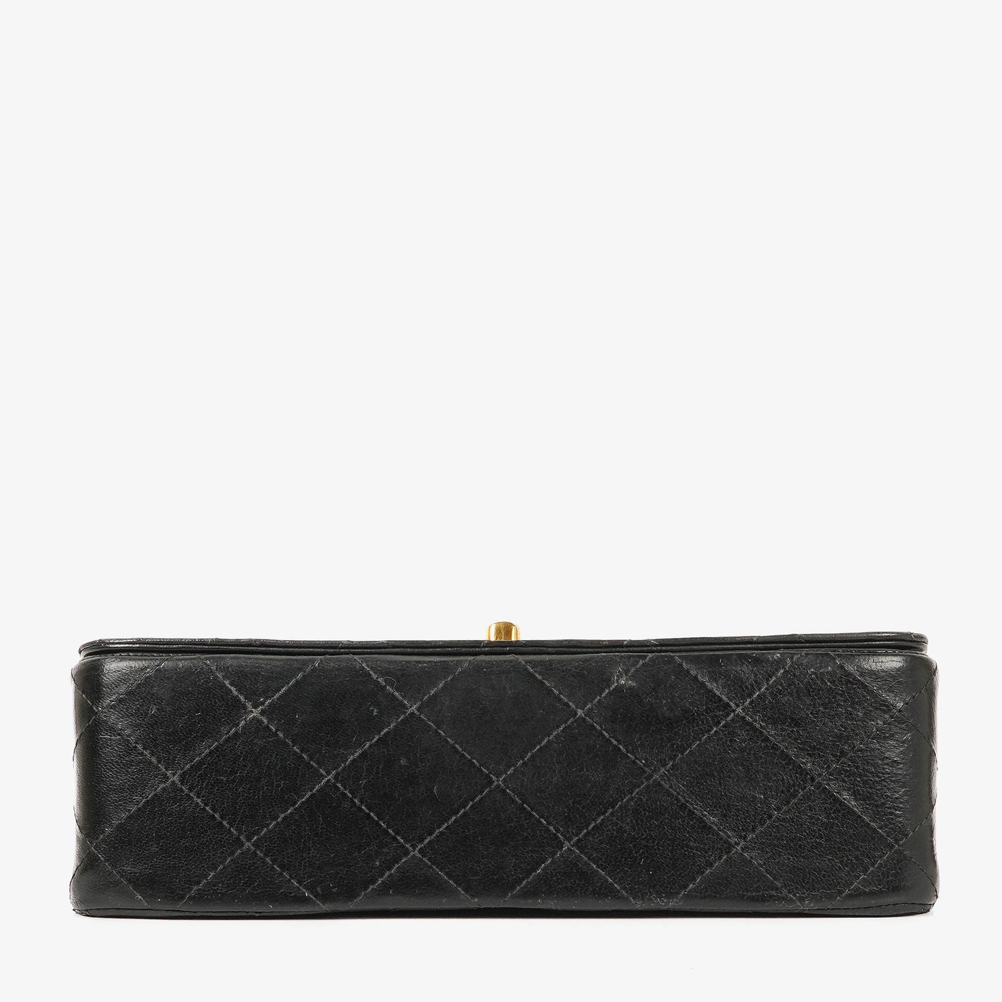Chanel Full Flap Bag Black Quilted Lambskin 24K Gold-Plated Hardware