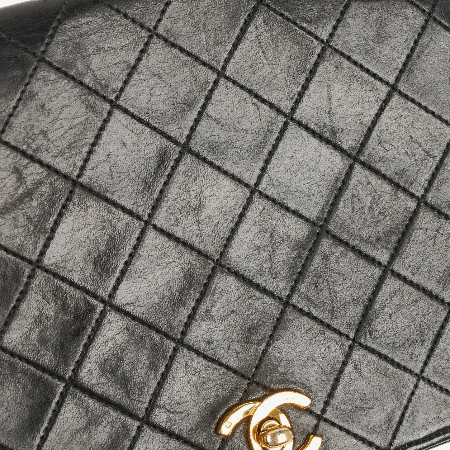 Chanel Full Flap Bag Black Quilted Lambskin 24K Gold-Plated Hardware