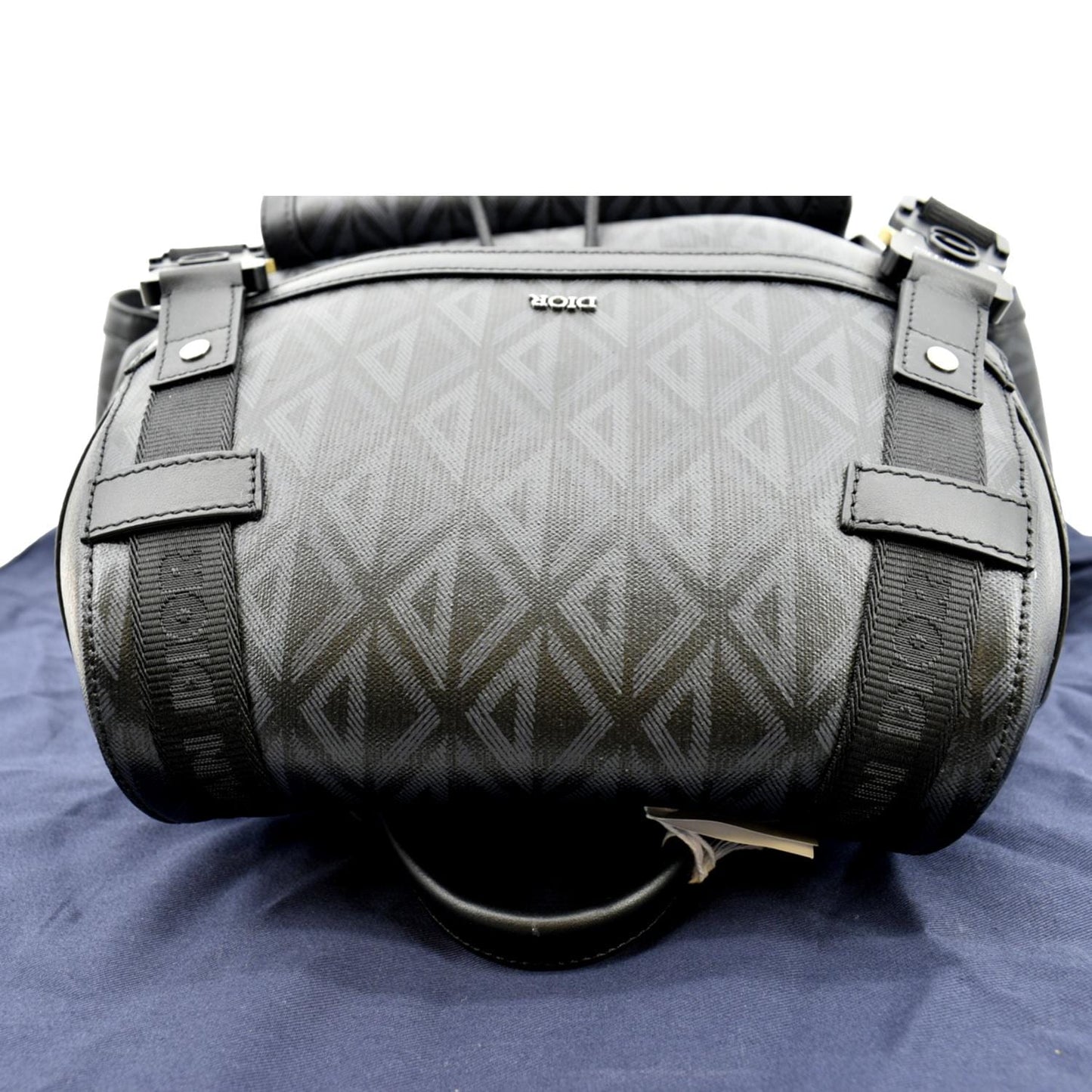 CHRISTIAN DIOR Hit The Road Diamond Canvas Backpack Black