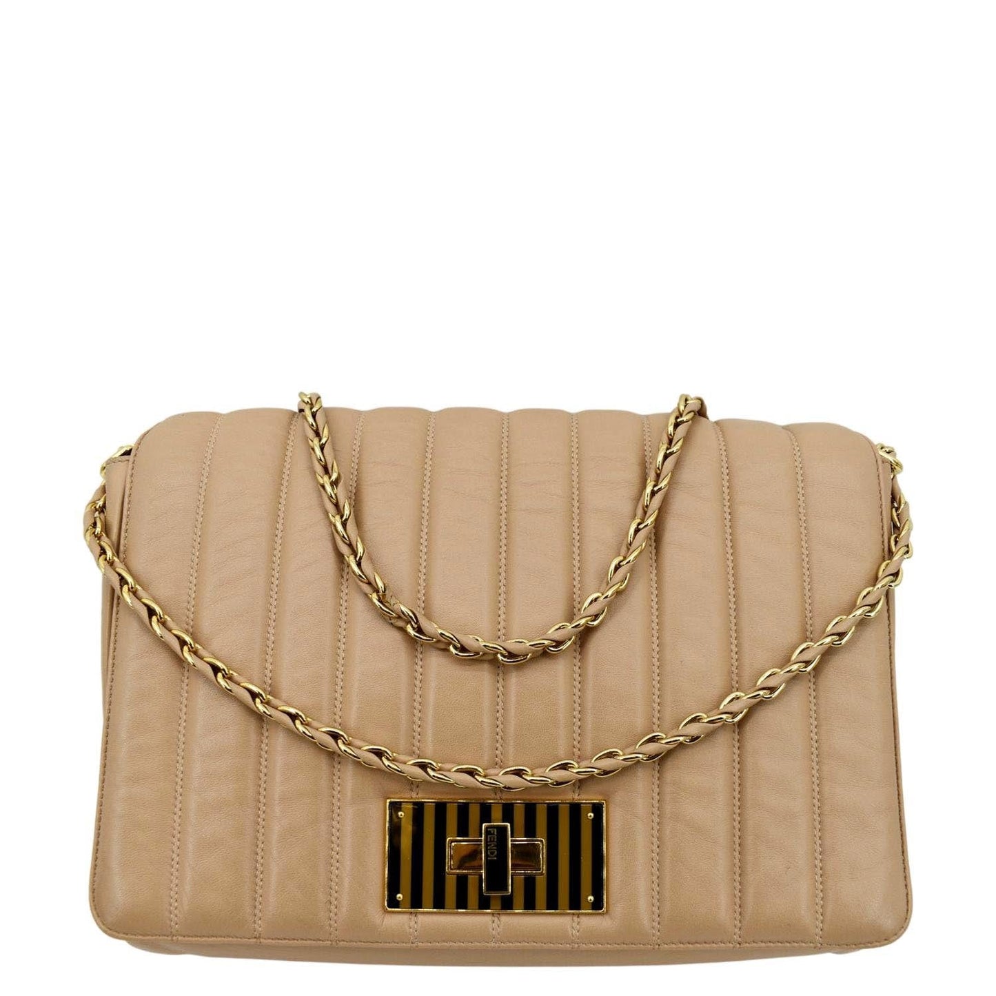 Fendi Luxury Leather Beige Crossbody