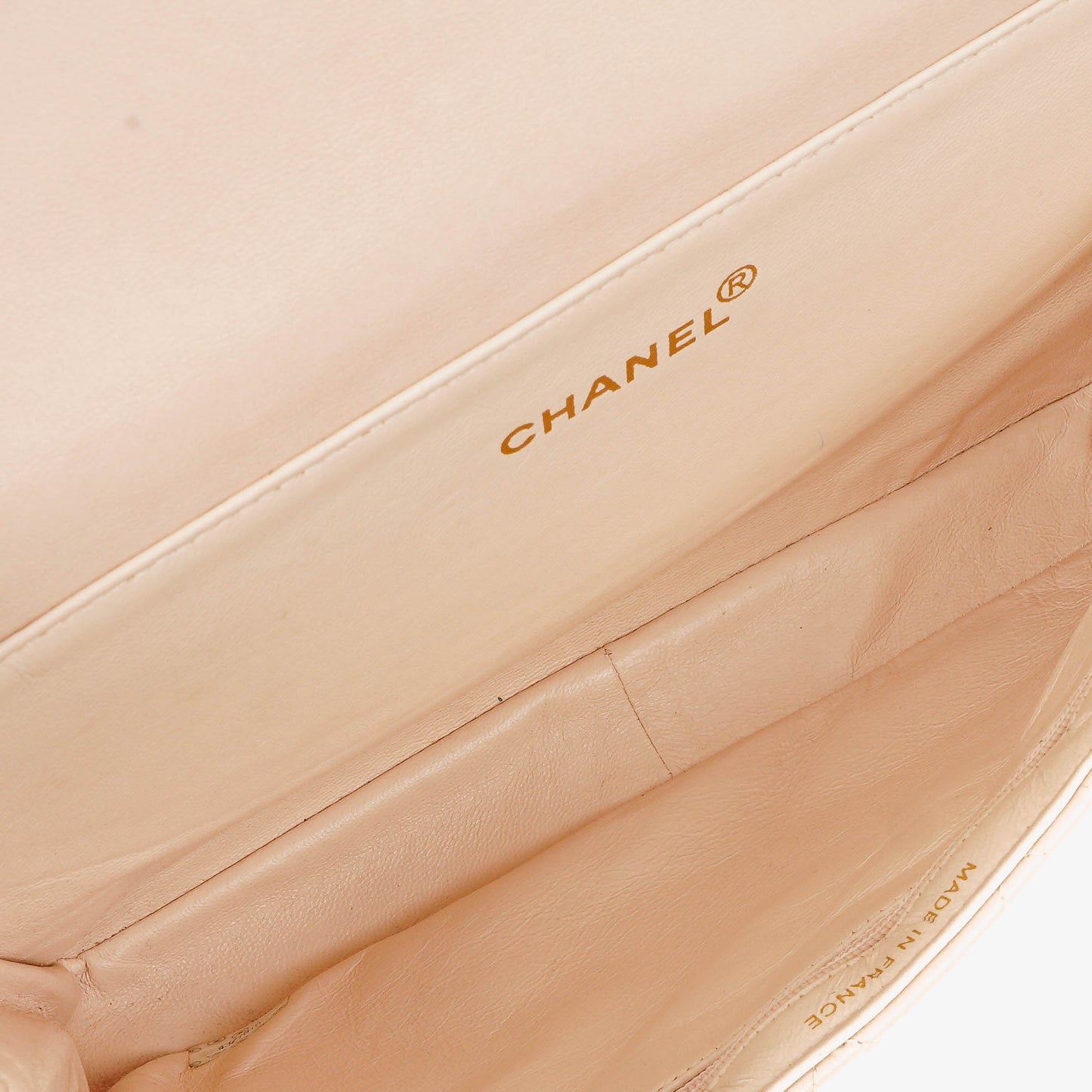 Chanel Double-Sided Flap Bag Beige Leather 24k Gold-Plated Hardware