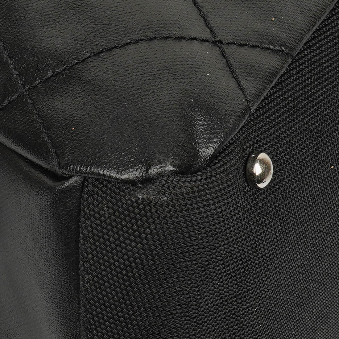 Chanel Black Biarritz Coated Canvas Quilted Large Duffle Bag
