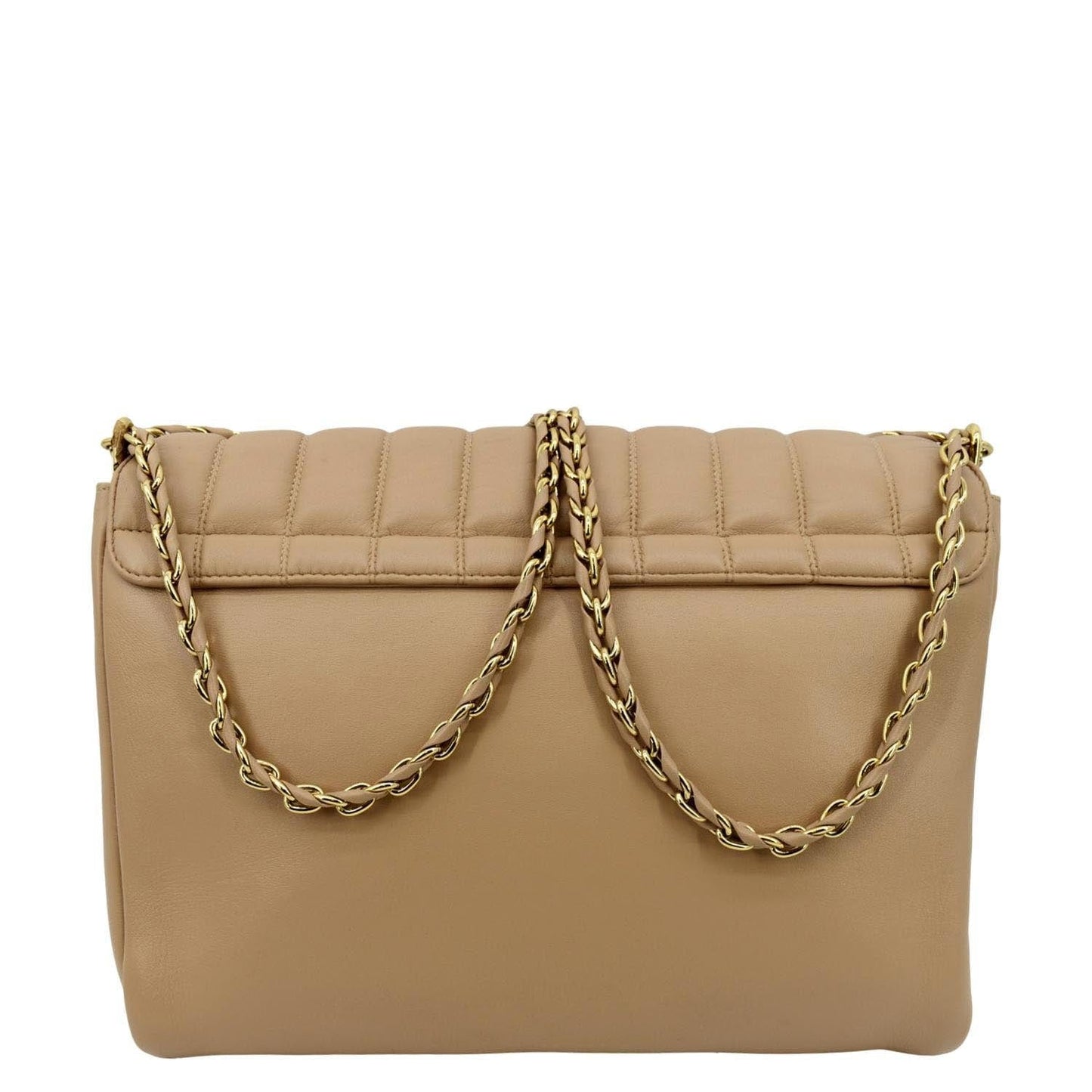 FENDI Claudia Pequin Embossed Leather Crossbody Bag Beige