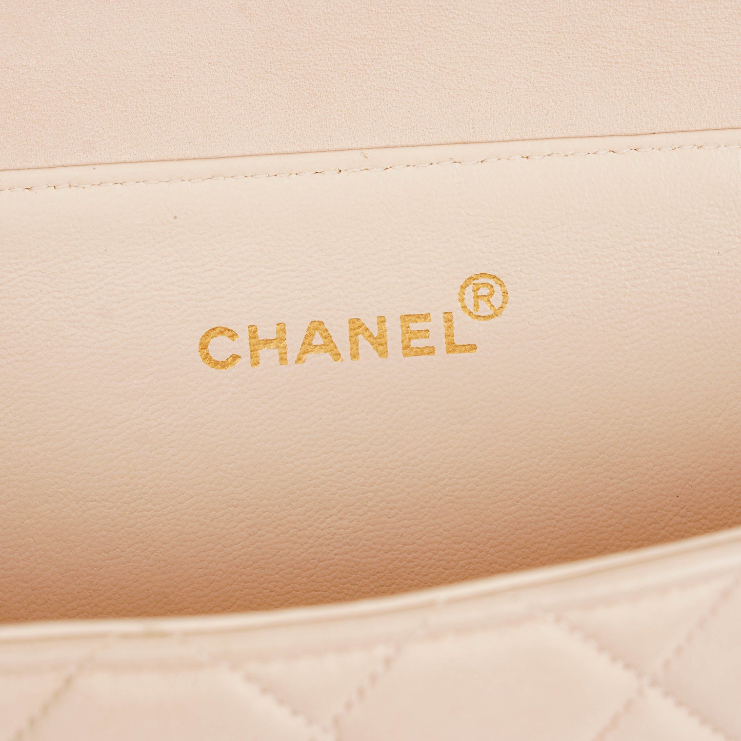 Chanel Double-Sided Flap Bag Beige Leather 24k Gold-Plated Hardware