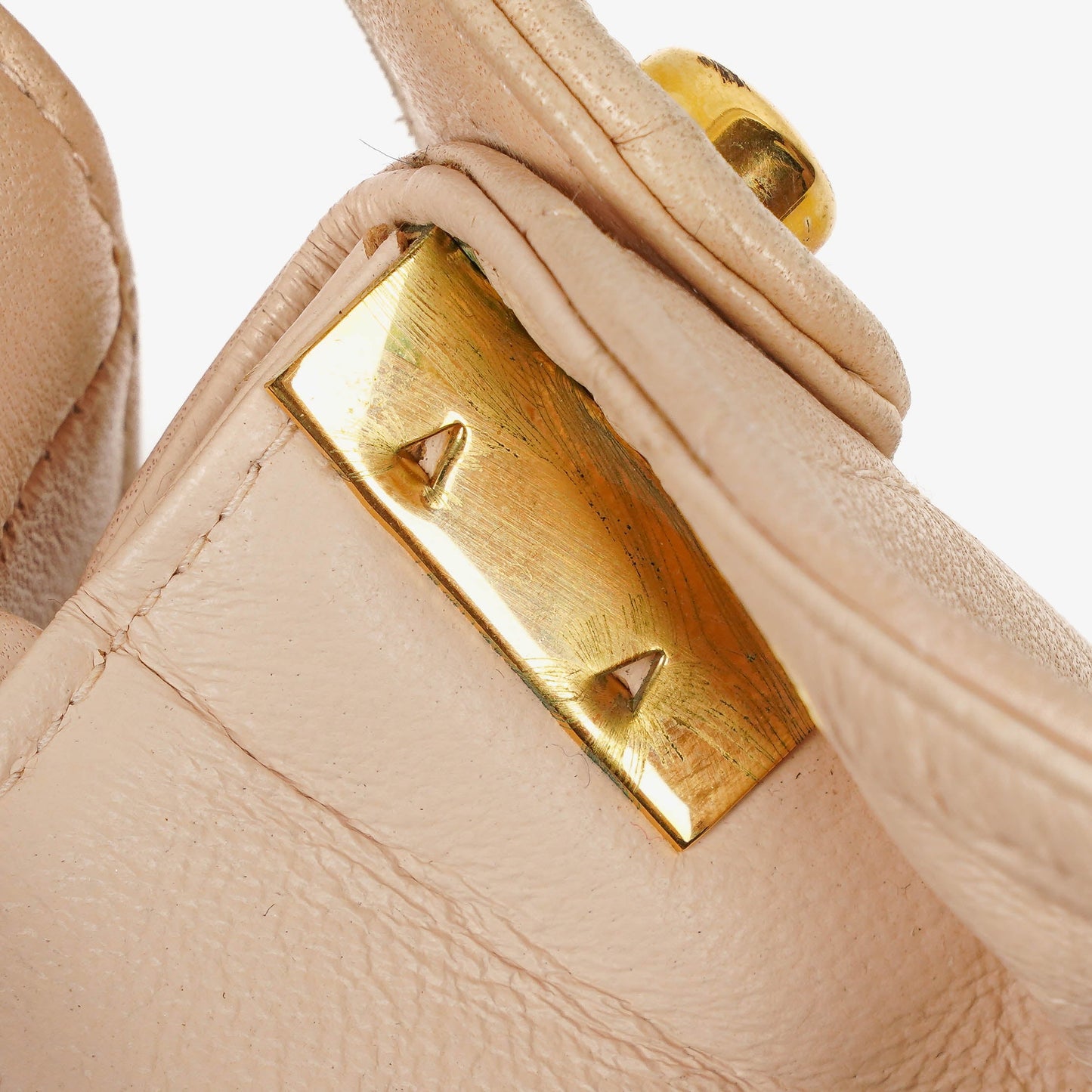 Chanel Double-Sided Flap Bag Beige Leather 24k Gold-Plated Hardware
