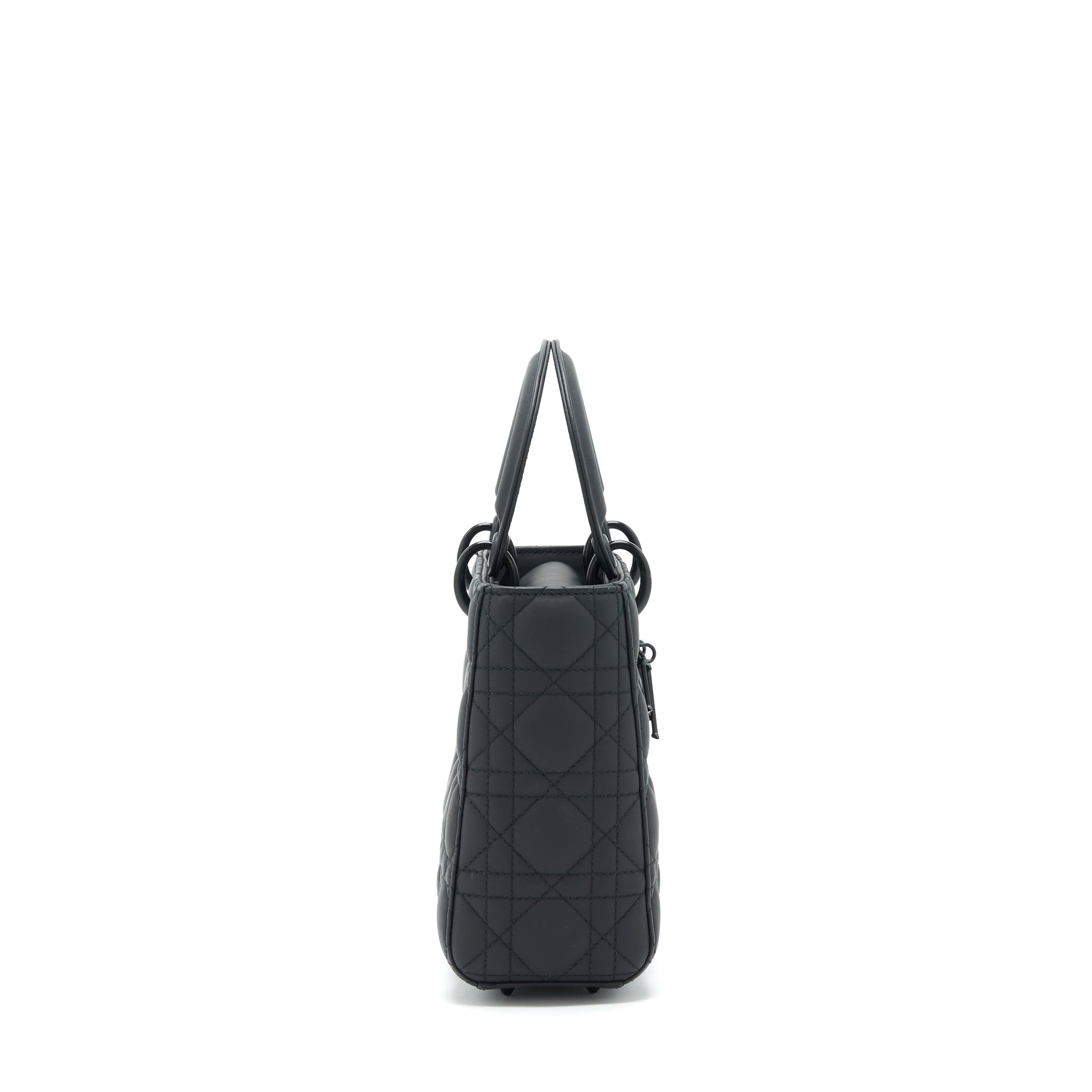 Dior Small Lady Dior Tote Purse so black