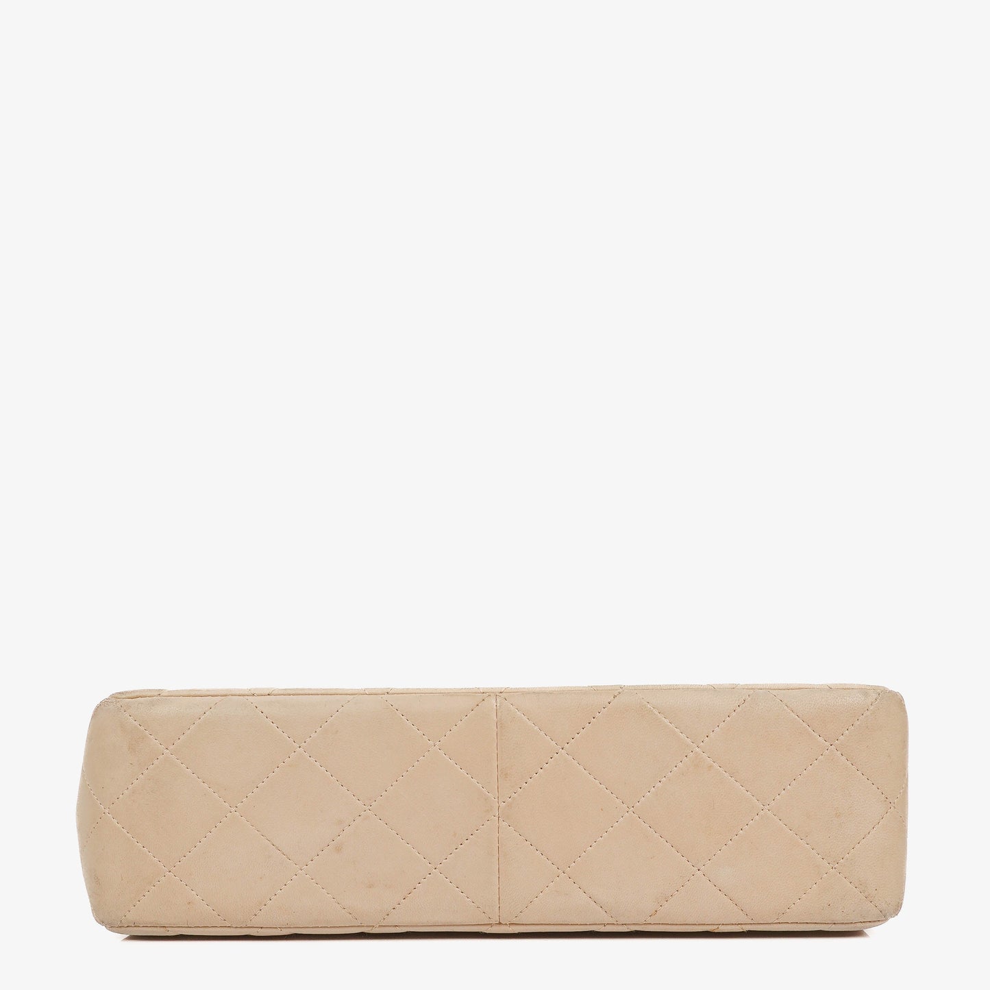 Chanel Double-Sided Flap Bag Beige Leather 24k Gold-Plated Hardware