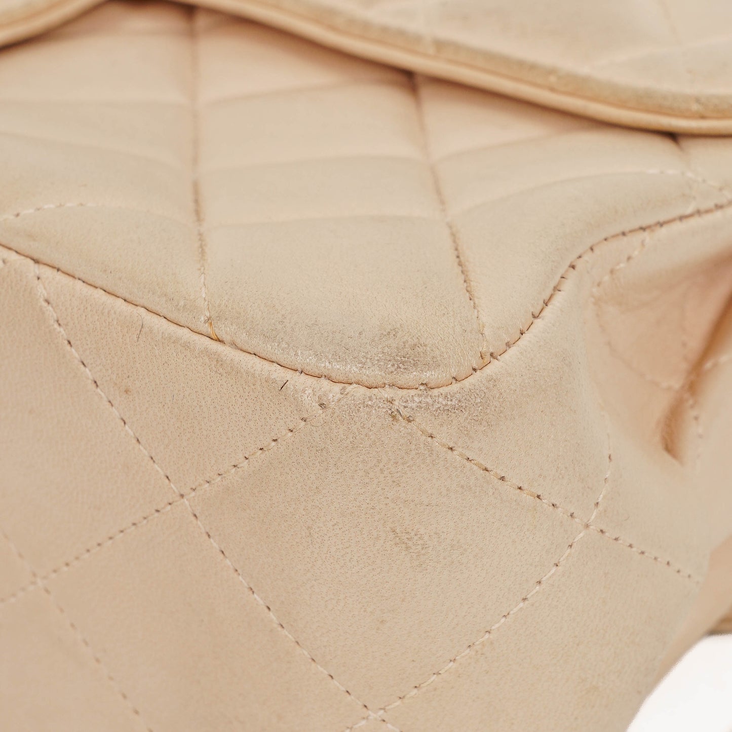 Chanel Double-Sided Flap Bag Beige Leather 24k Gold-Plated Hardware