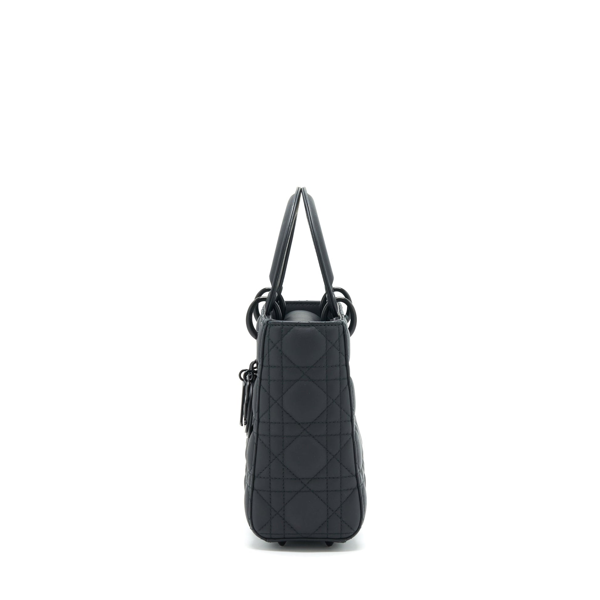 Dior Small Lady Dior Tote Purse so black