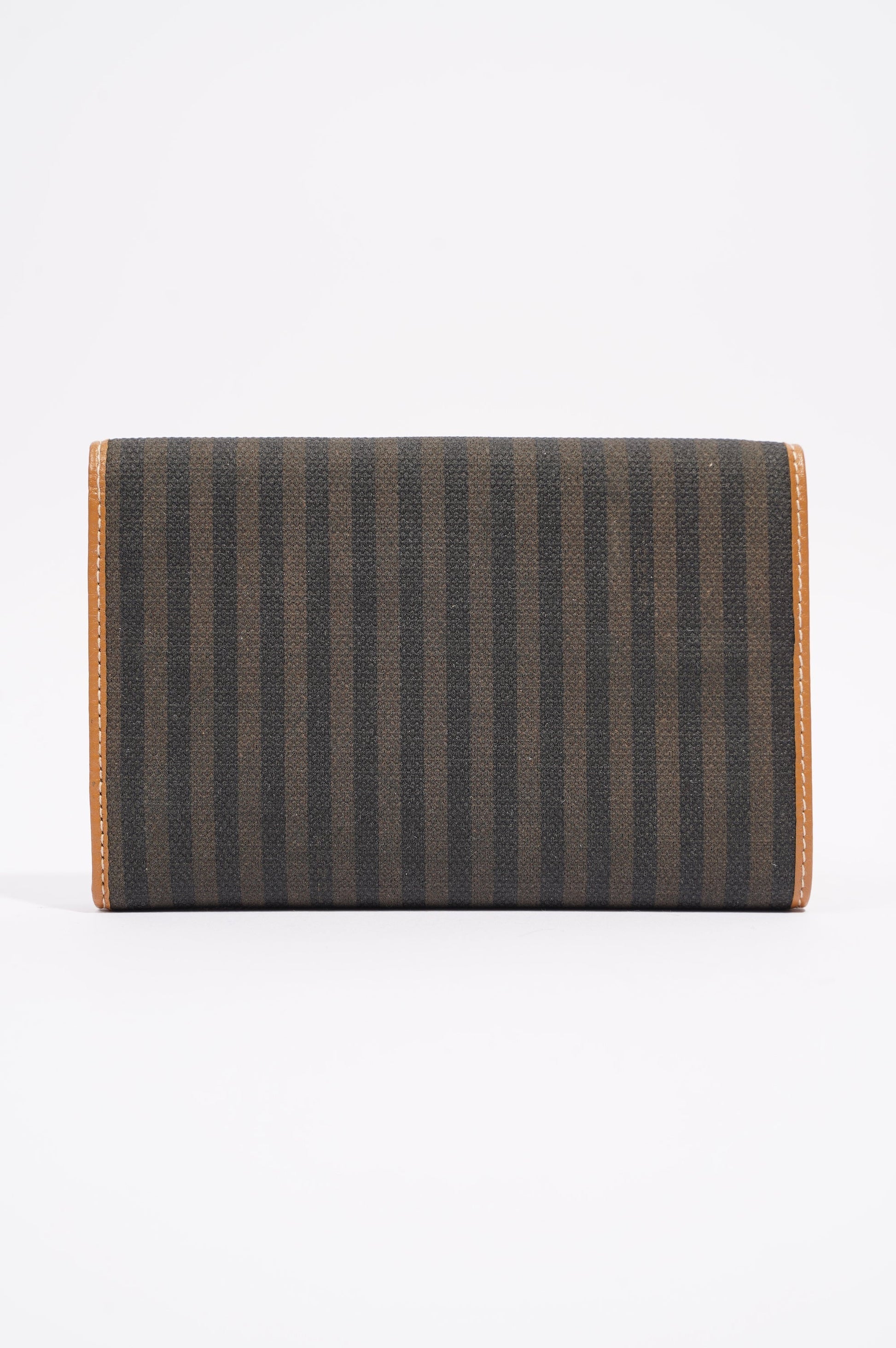 Fendi Womens Fendi Bi Fold Purse Brown / Black Canvas