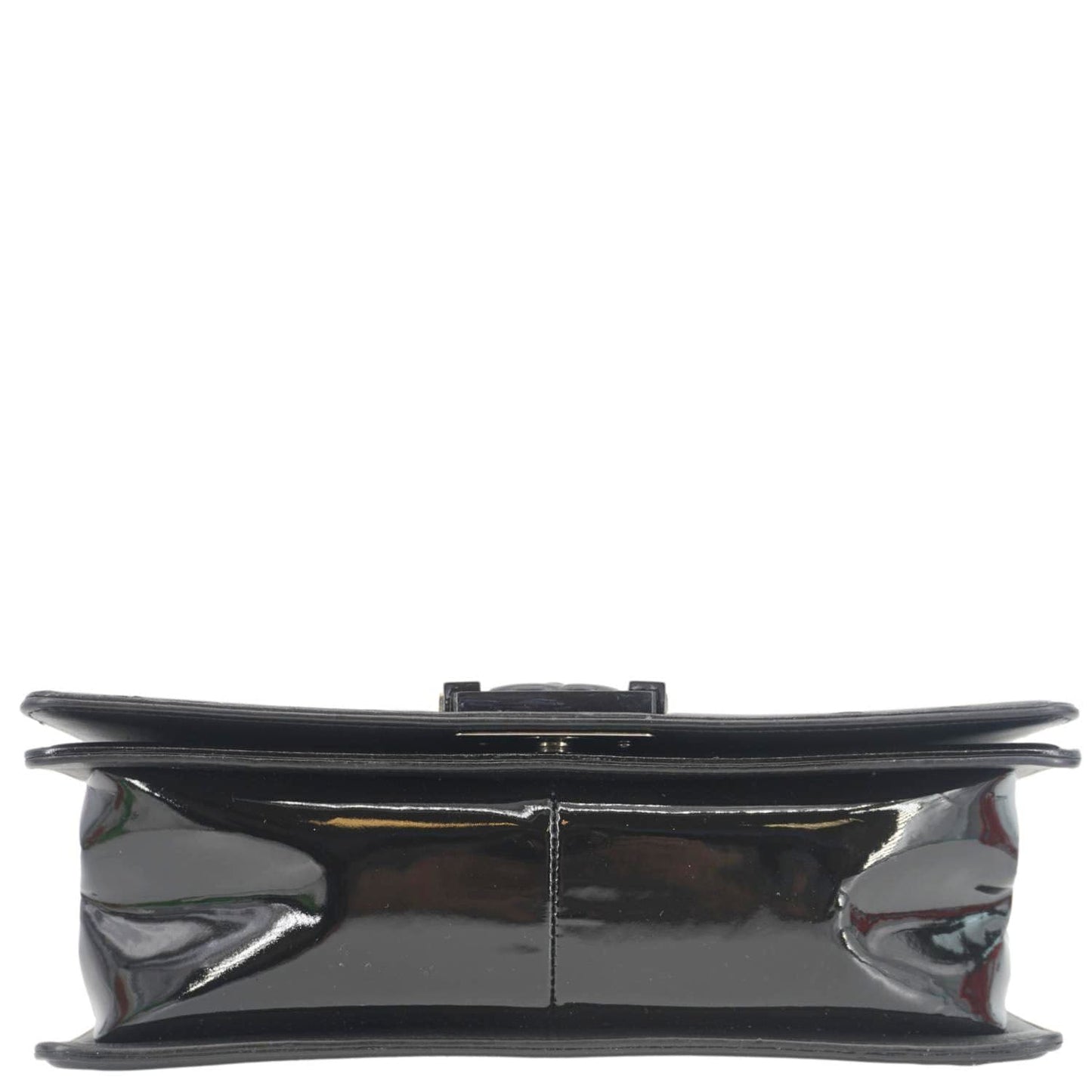 CHANEL Boy Flap Medium Plexiglass Patent Leather Crossbody Bag Black