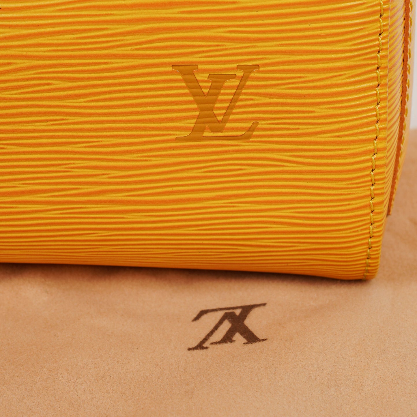 Louis Vuitton  25 Yellow EPI Leather Handbag
