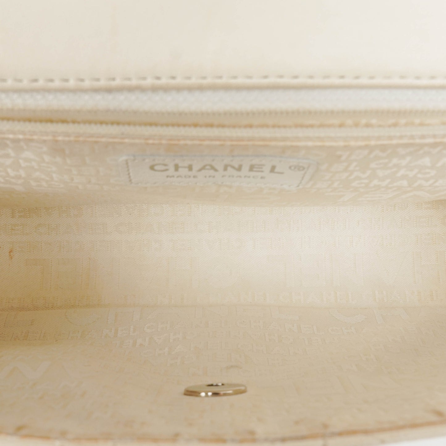 Chanel Neutral Lady Graphic Quilted Leather Flap Bag