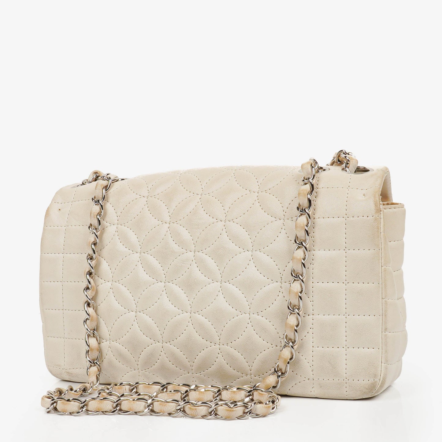 Chanel Neutral Lady Graphic Quilted Leather Flap Bag