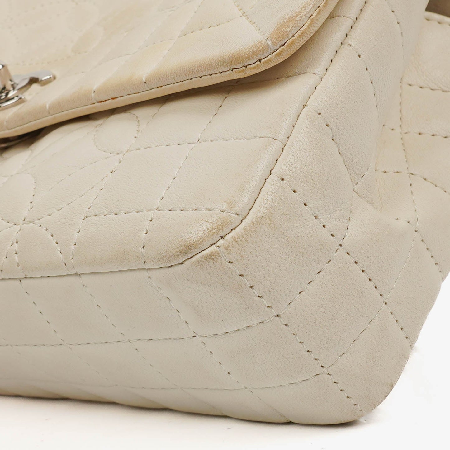 Chanel Neutral Lady Graphic Quilted Leather Flap Bag