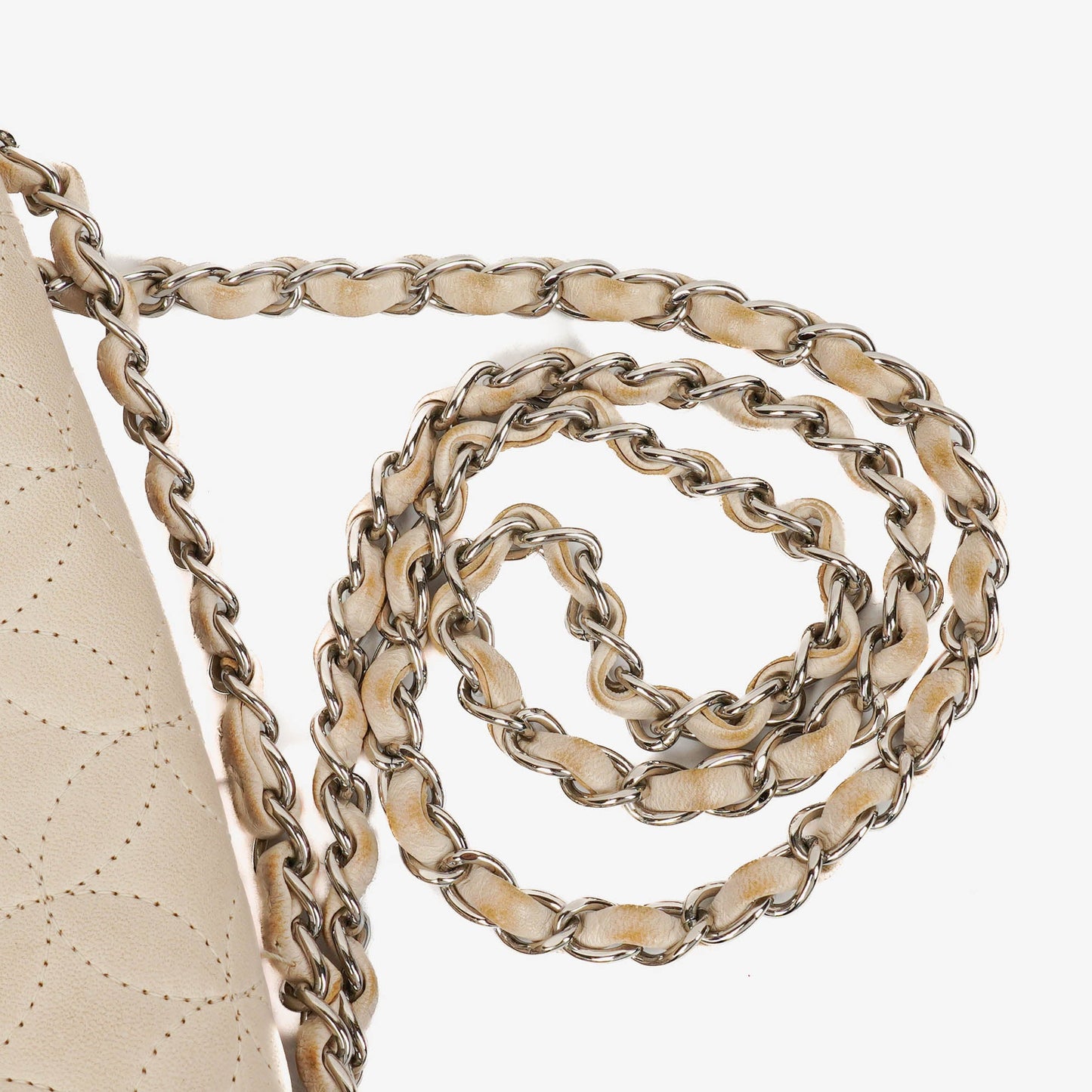 Chanel Neutral Lady Graphic Quilted Leather Flap Bag