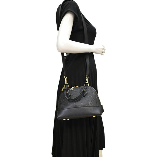 LOUIS VUITTON Neo Alma BB Monogram Empreinte Crossbody Bag Black
